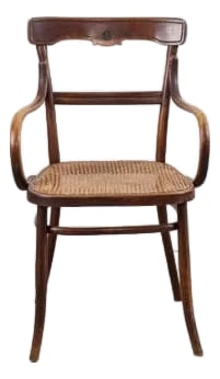 Antique Edwardian Bentwood Occasional Chair With Hand Tied Cane Seat (1 of 11)