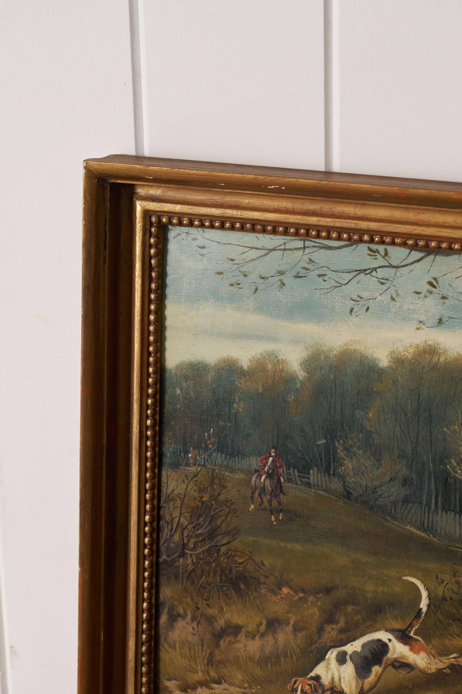 19th Century Oil on Board 'Gone Away' Signed by John Arnold Wheeler (1821-1903) in Gold Frame - 6