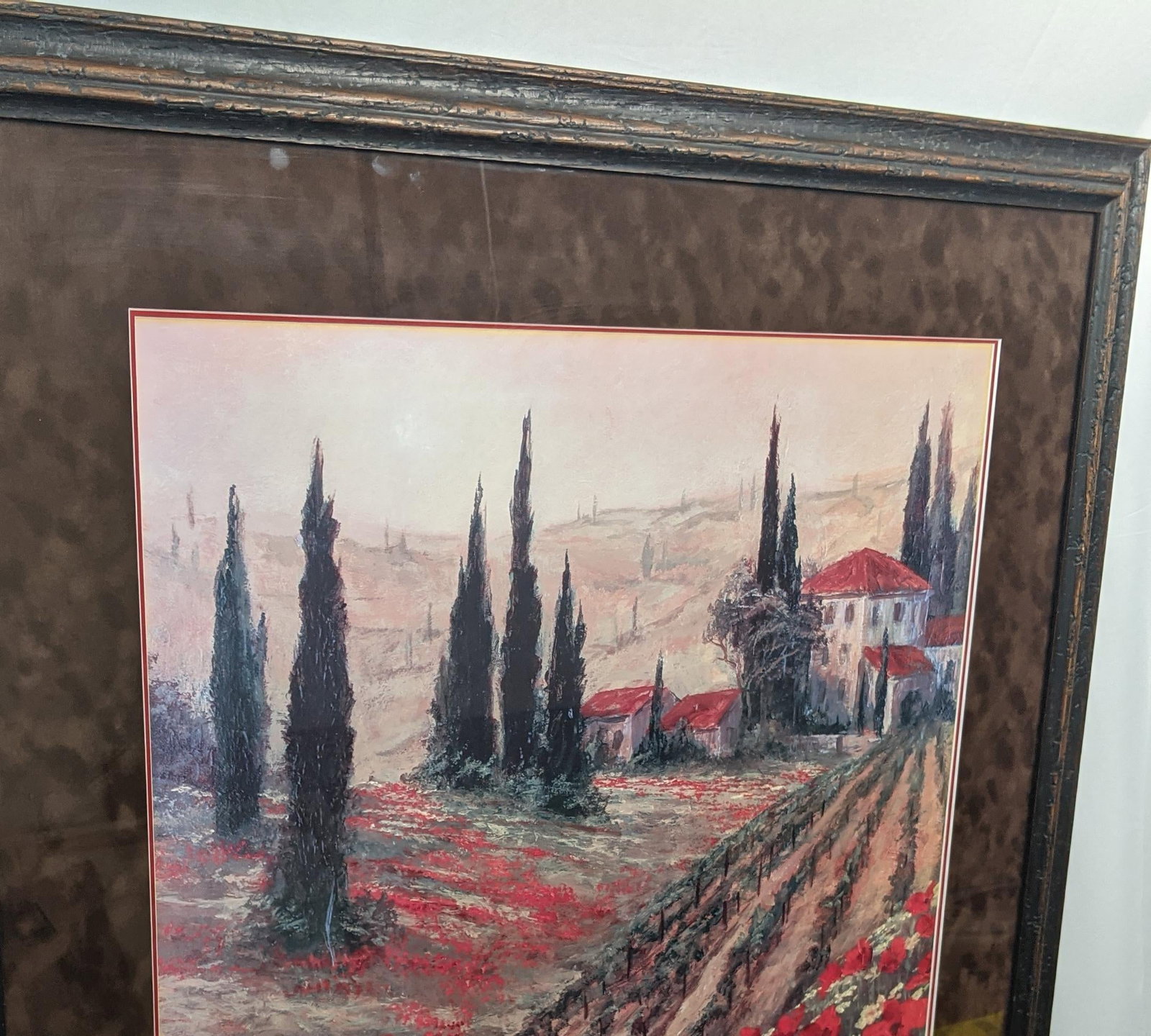 Late 20th Century Signed Fronckowiak "Poppies of Toscano I & II" Framed Fine Art Print Pair - 8