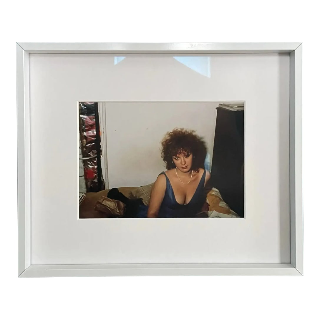 Nan Goldin Self Portrait in Blue Dress, New York City 1985 - Signed/Framed: Nan Goldin Self-portrait in blue dress, New York City, 1985 Archival pigment print 5 x 7 inches This special limited-edition print comes with issue #239 of Aperture magazine, titled "Ballads," which