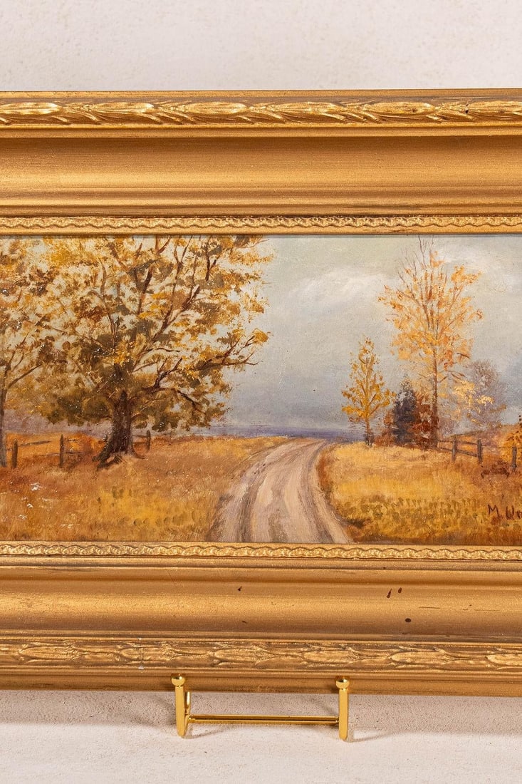 Signed Original Oil on Canvas by M. Quilter (British), Dated 1914 "Late Summer Dales" - 2