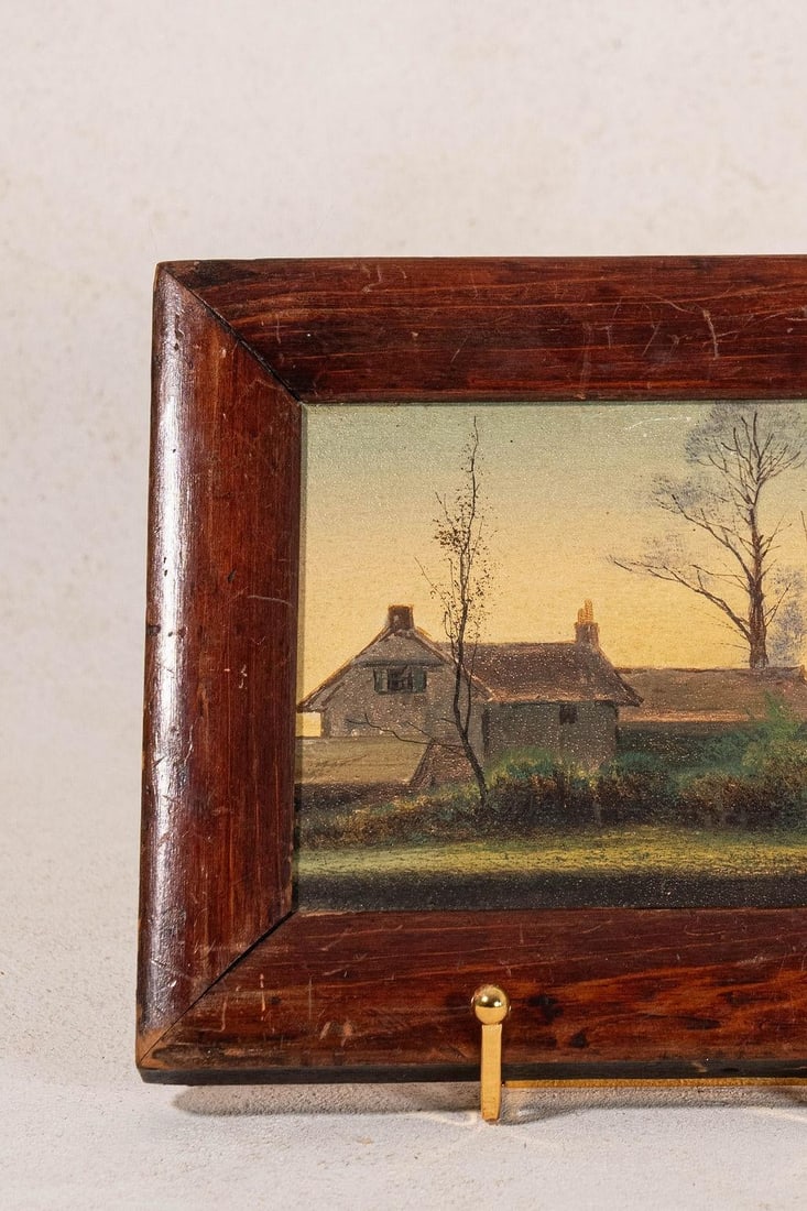 Mid 20th Century Original Petite Landscape Oil on Board - 4