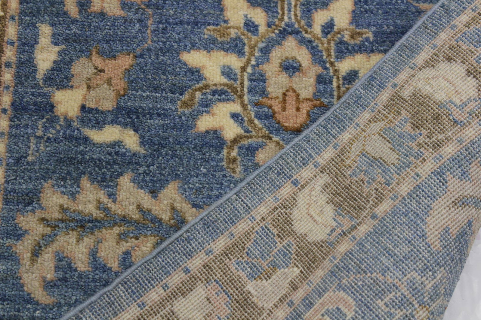 Classic Ziegler Rust Blue Hand-Knotted Wool Runner - 2'8'' X 9'3'' - 3