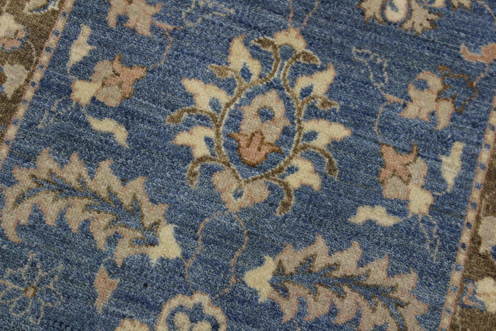 Classic Ziegler Rust Blue Hand-Knotted Wool Runner - 2'8'' X 9'3'' - 5