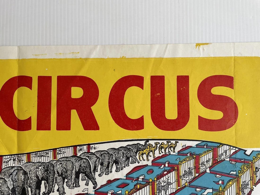 Vintage Great American Circus Poster by the Enquirer Printing Cincinnati 21x28" - 4