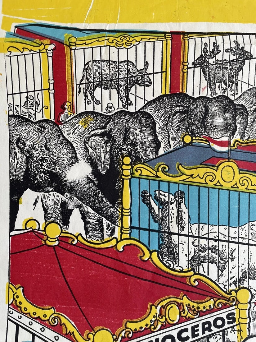 Vintage Great American Circus Poster by the Enquirer Printing Cincinnati 21x28" - 5