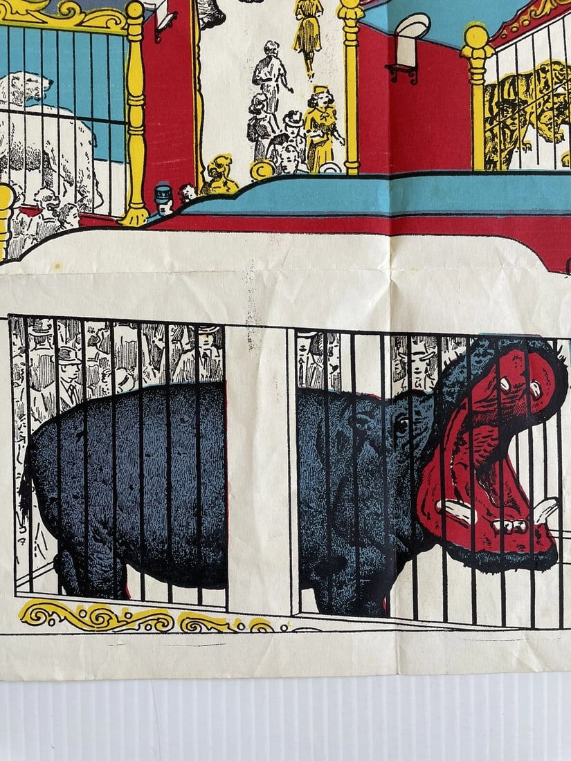 Vintage Great American Circus Poster by the Enquirer Printing Cincinnati 21x28" - 7