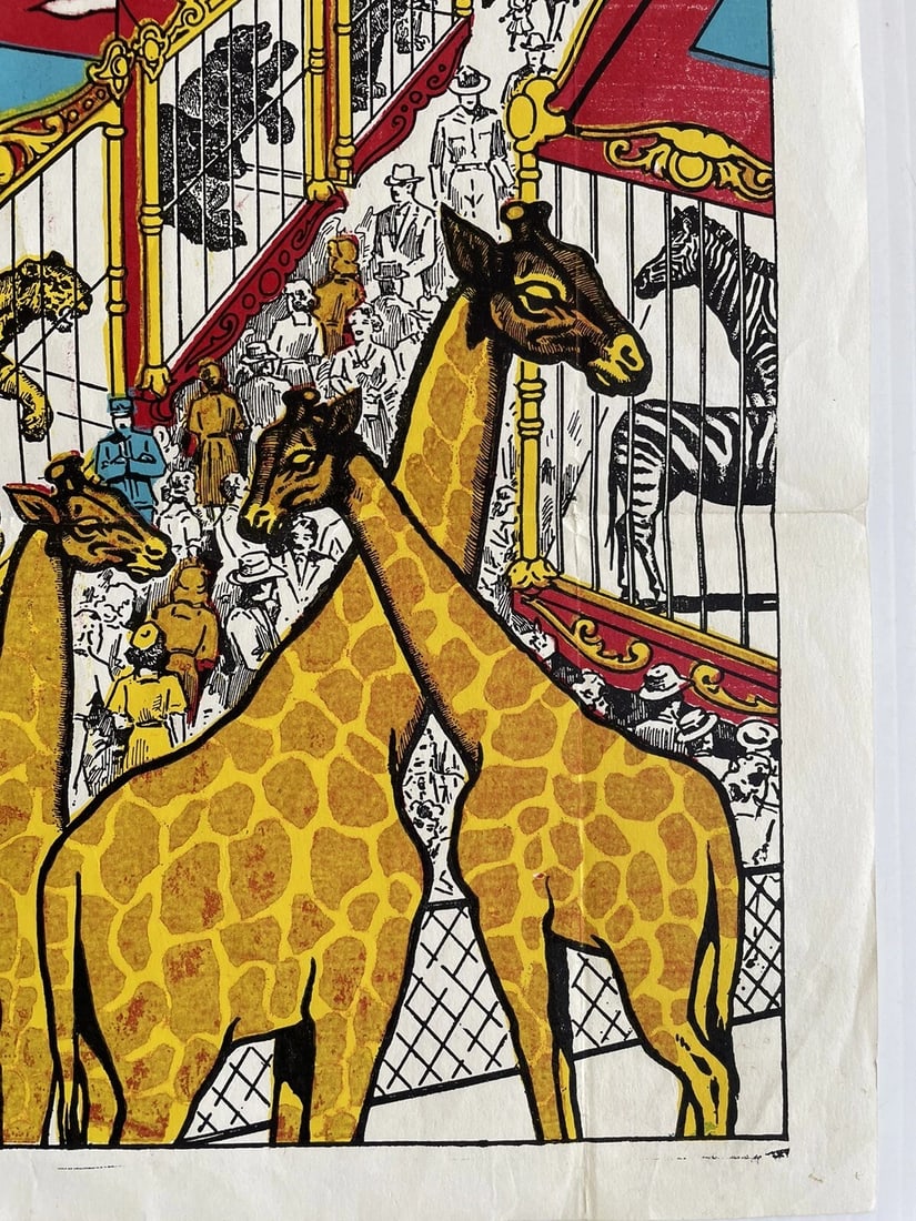 Vintage Great American Circus Poster by the Enquirer Printing Cincinnati 21x28" - 9
