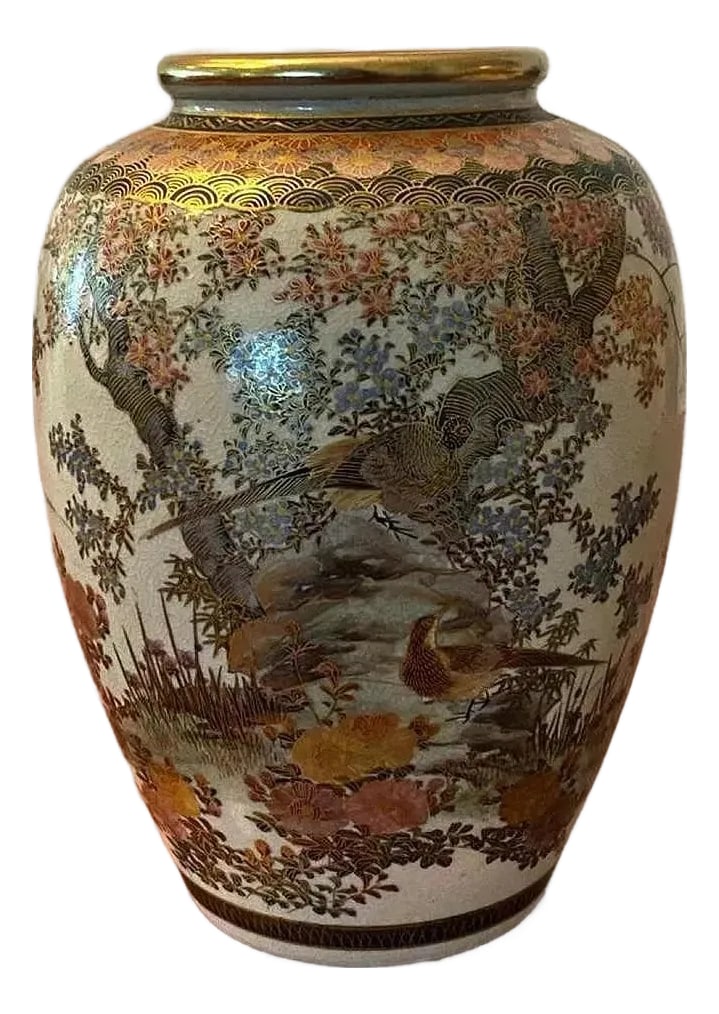 Mid 20th Century Japanese Hand-Painted Porcelain Vases (Pair): Extremely fine pair of Japanese hand-painted porcelain vases from the 1920s. Size 4" x 8". Condition: Alterations: Unknown Imperfections: Some Imperfections Condition Notes: Good Condition Origin: