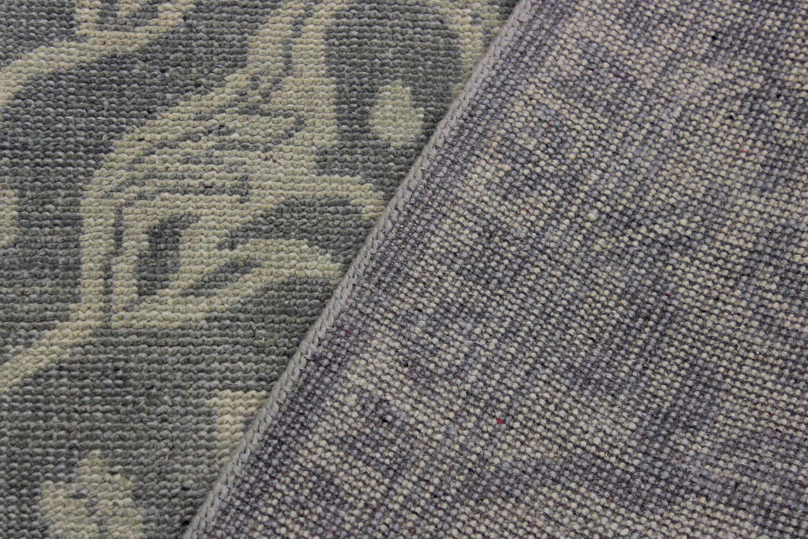 Vintage Inspired Gray/Green Hand Knotted Wool Rug - 8'5'' X 11'4'' - 8