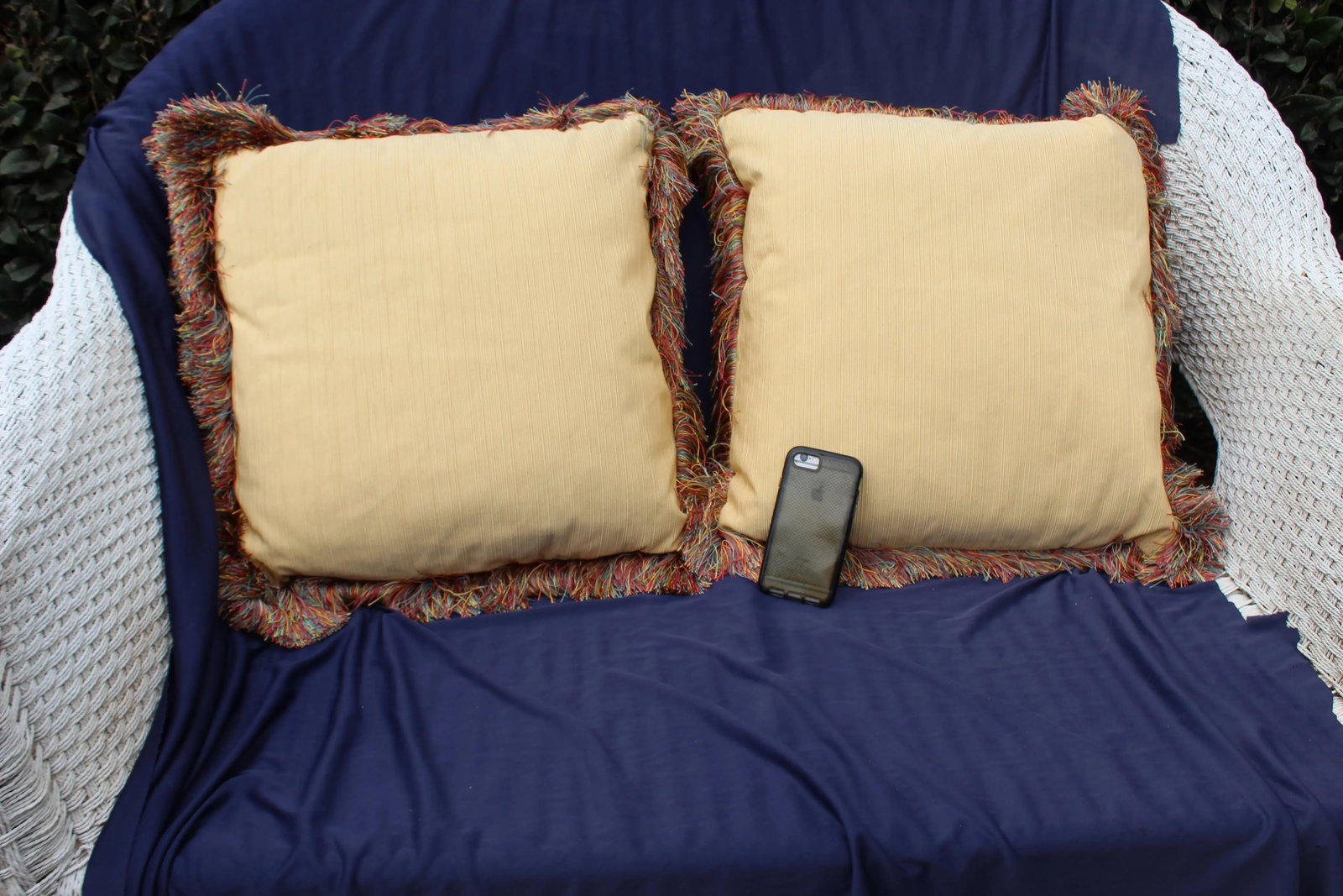 Late 20th C. Raw Silk Pillows - a Pair - 2