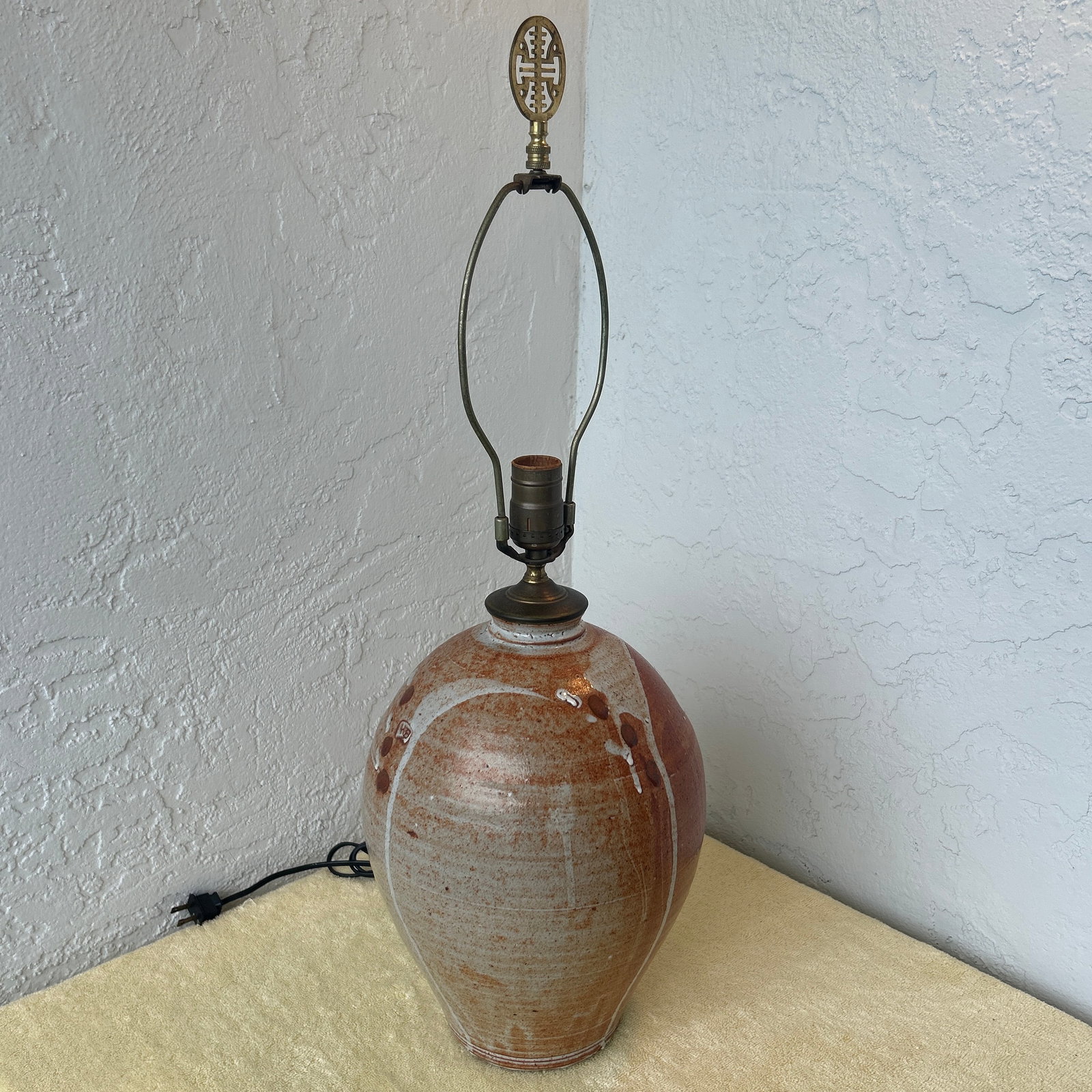 Vintage Handmade Studio Pottery Table Lamp - 4