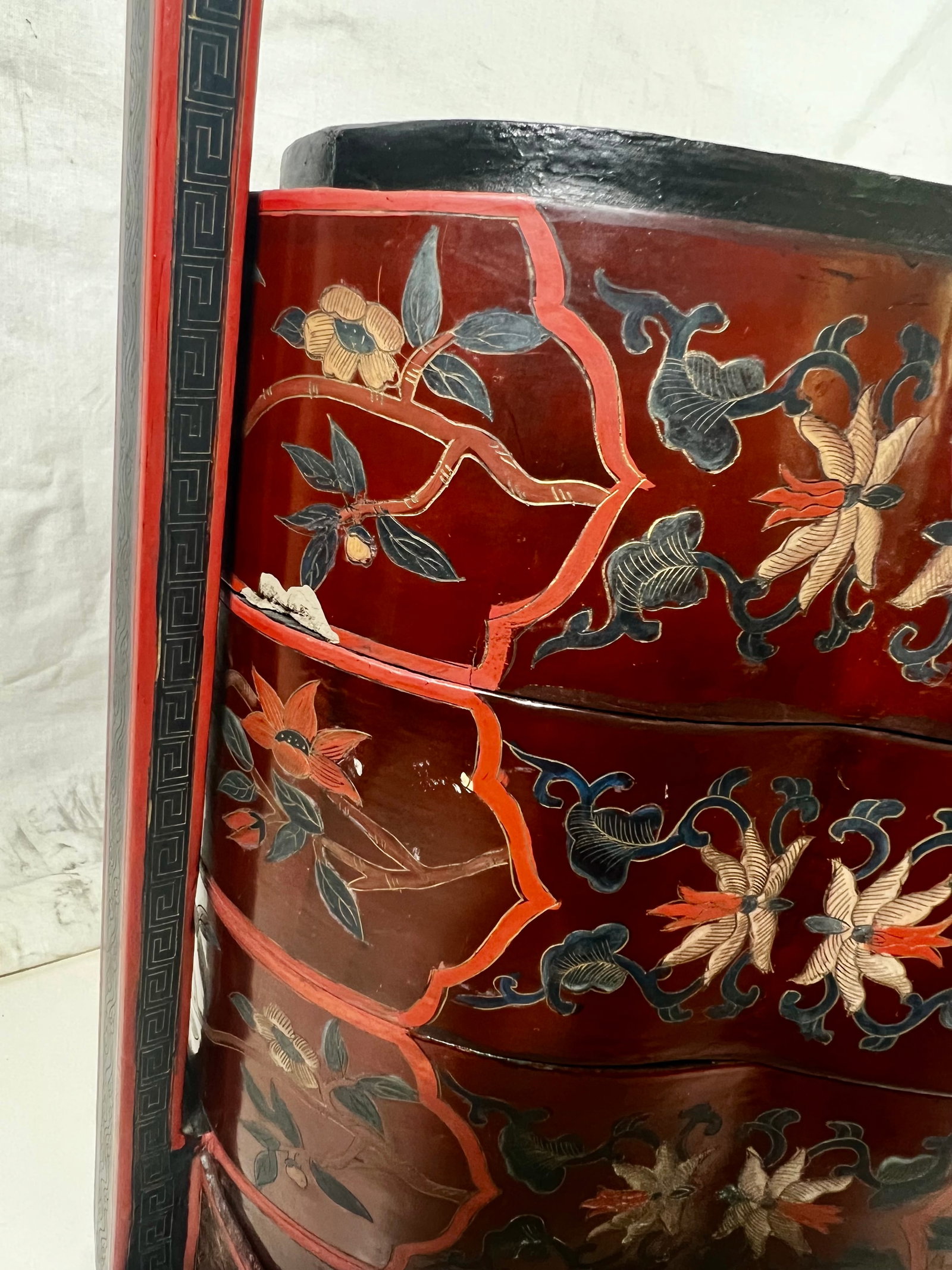 Antique Chinese 5-Tier Stacking Wedding Box - 10