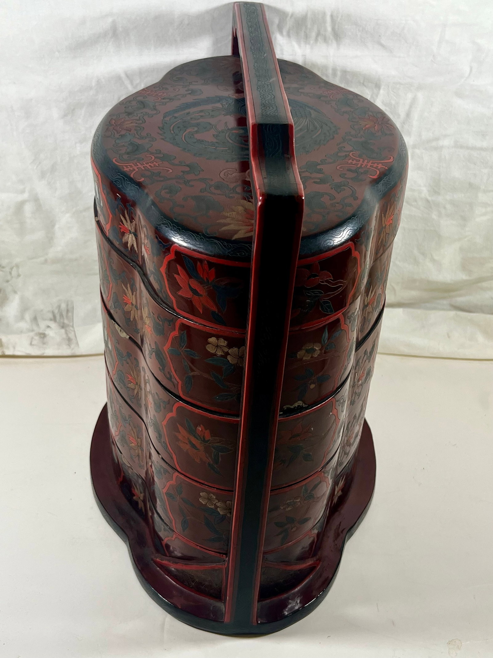 Antique Chinese 5-Tier Stacking Wedding Box - 13
