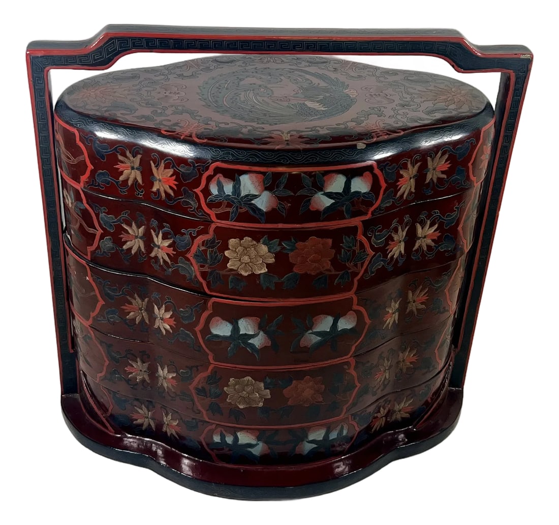 Antique Chinese 5-Tier Stacking Wedding Box (1 of 14)