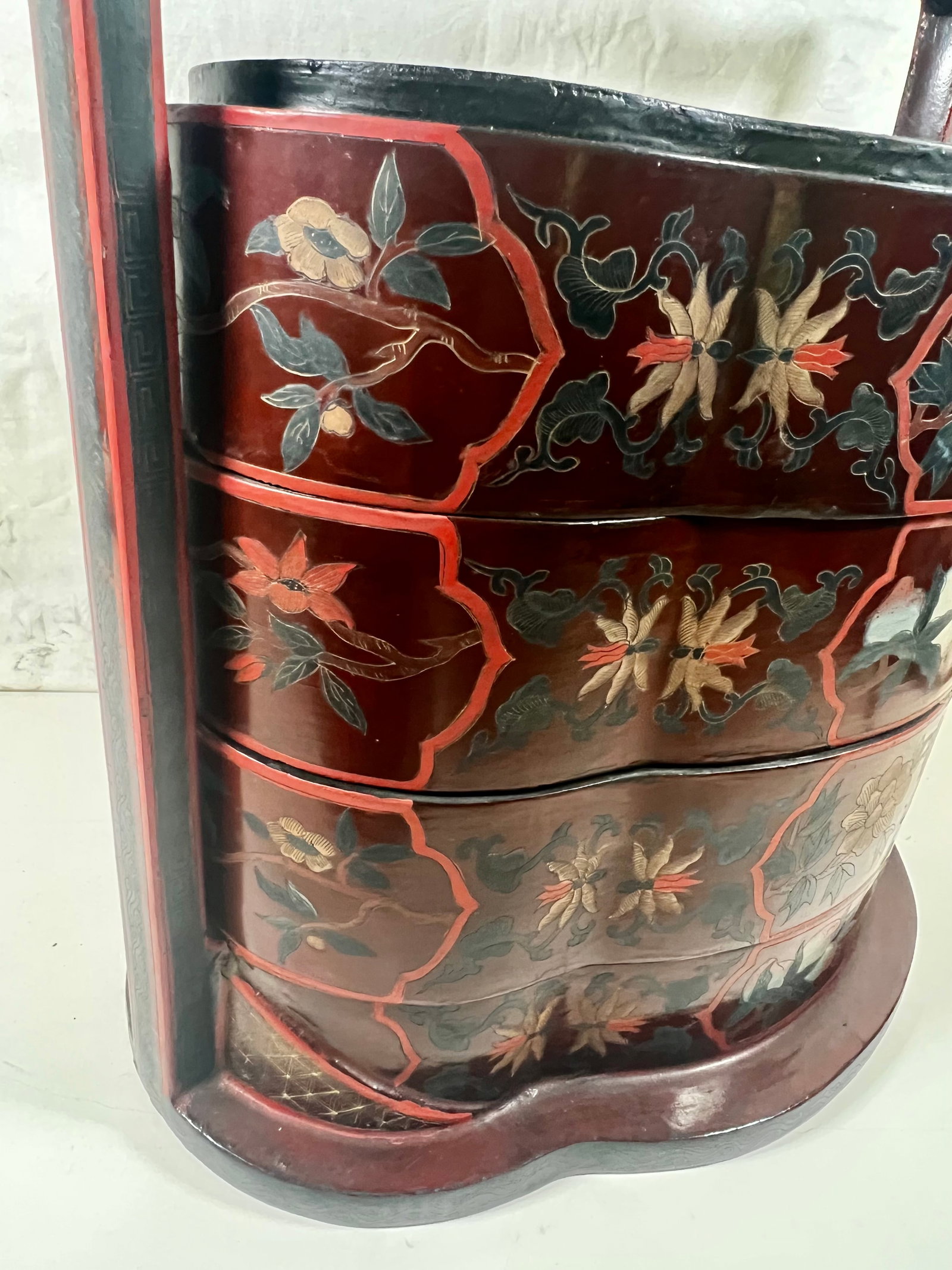 Antique Chinese 5-Tier Stacking Wedding Box - 7