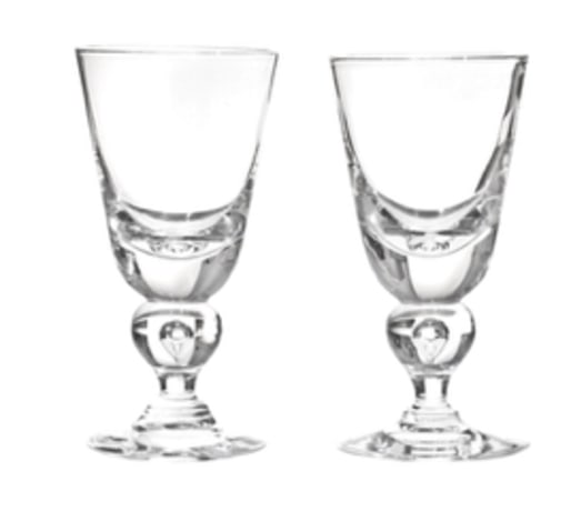 Vintage Signed Steuben Crystal Tear Drop Bubble Baluster Stem Mid Century Goblet or Wine 1 of 7 - 2