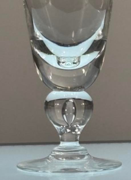 Vintage Signed Steuben Crystal Tear Drop Bubble Baluster Stem Mid Century Goblet or Wine 1 of 7 - 3