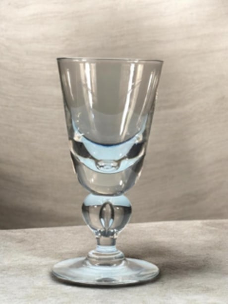 Vintage Signed Steuben Crystal Tear Drop Bubble Baluster Stem Mid Century Goblet or Wine 1 of 7 - 5