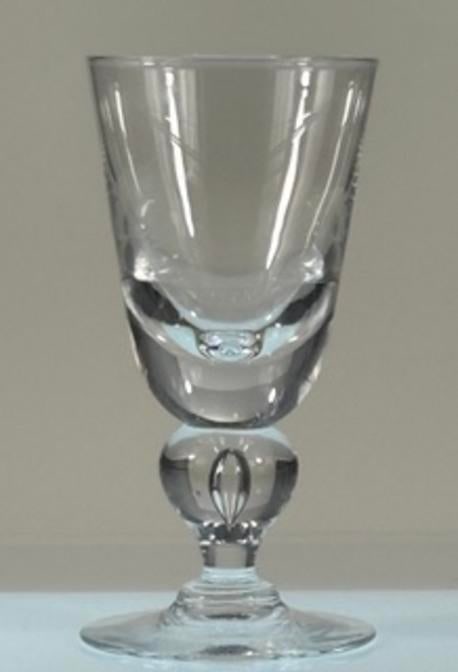 Vintage Signed Steuben Crystal Tear Drop Bubble Baluster Stem Mid Century Goblet or Wine 1 of 7 - 6