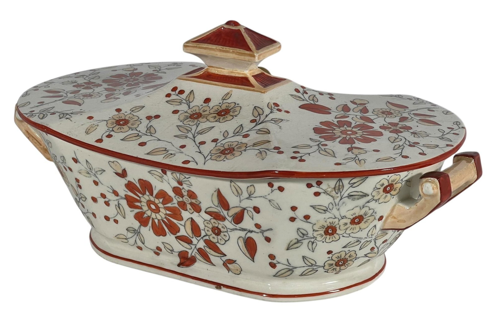 Antique Ridgways Persia Covered Tureen, Staffordshire England, Chinoiserie Decor - 2