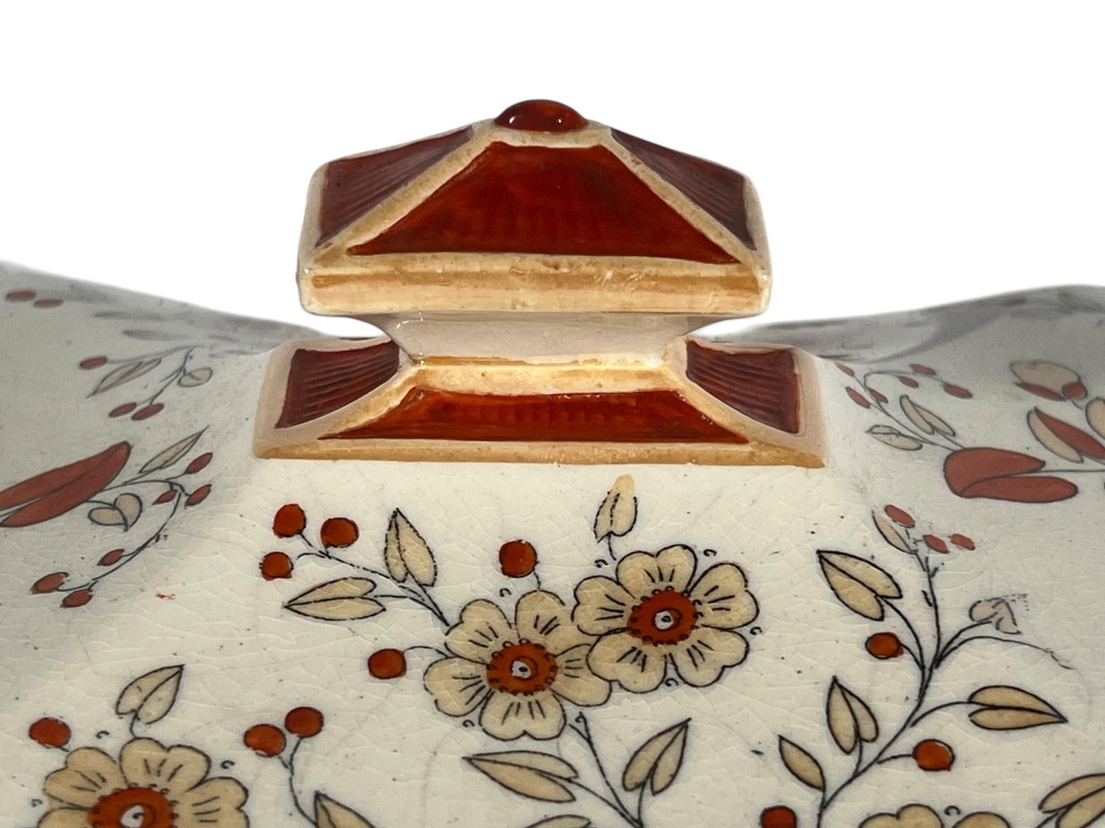 Antique Ridgways Persia Covered Tureen, Staffordshire England, Chinoiserie Decor - 3