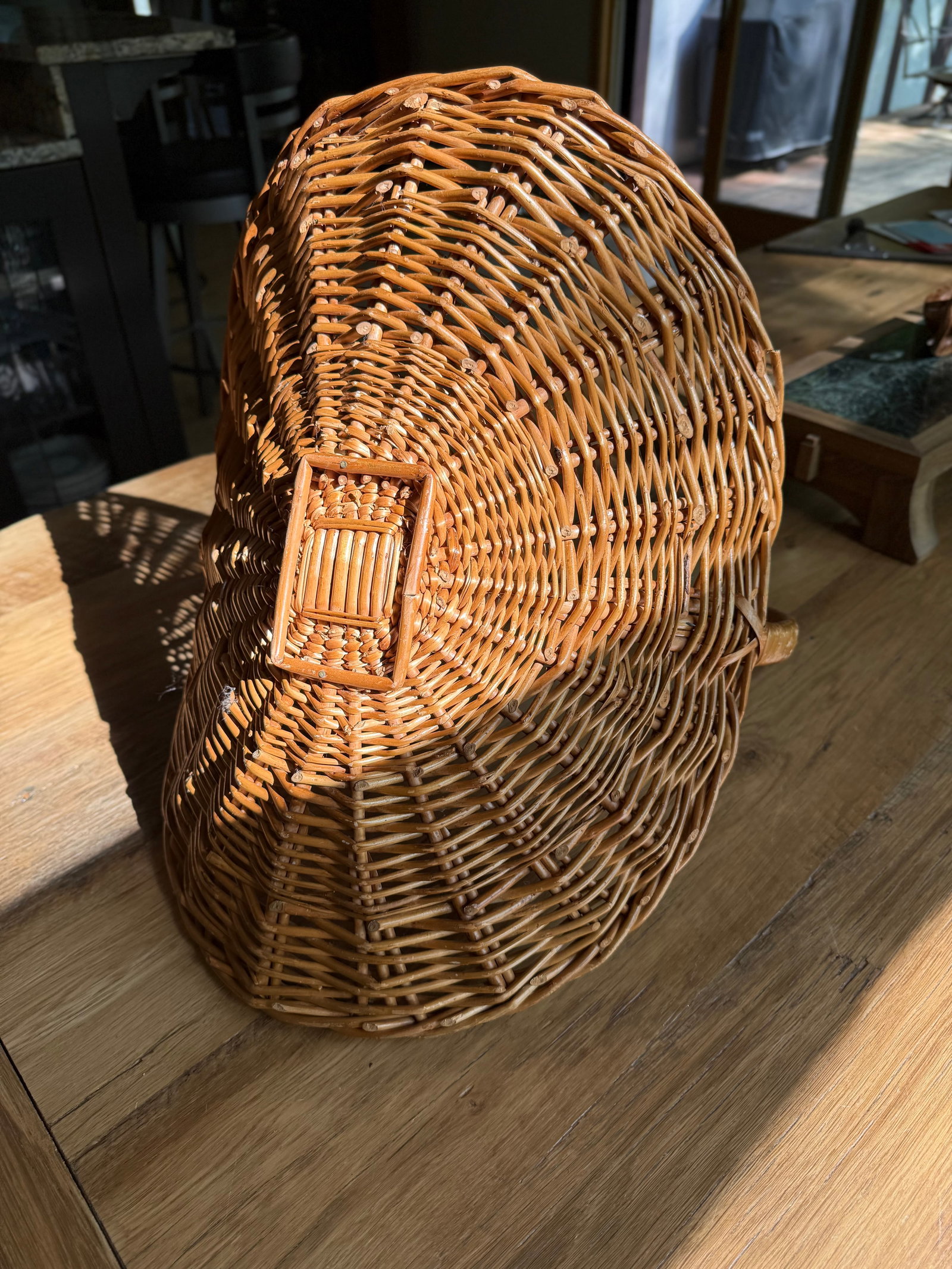 1970s Vintage Wicker Flower Gathering Basket - 3