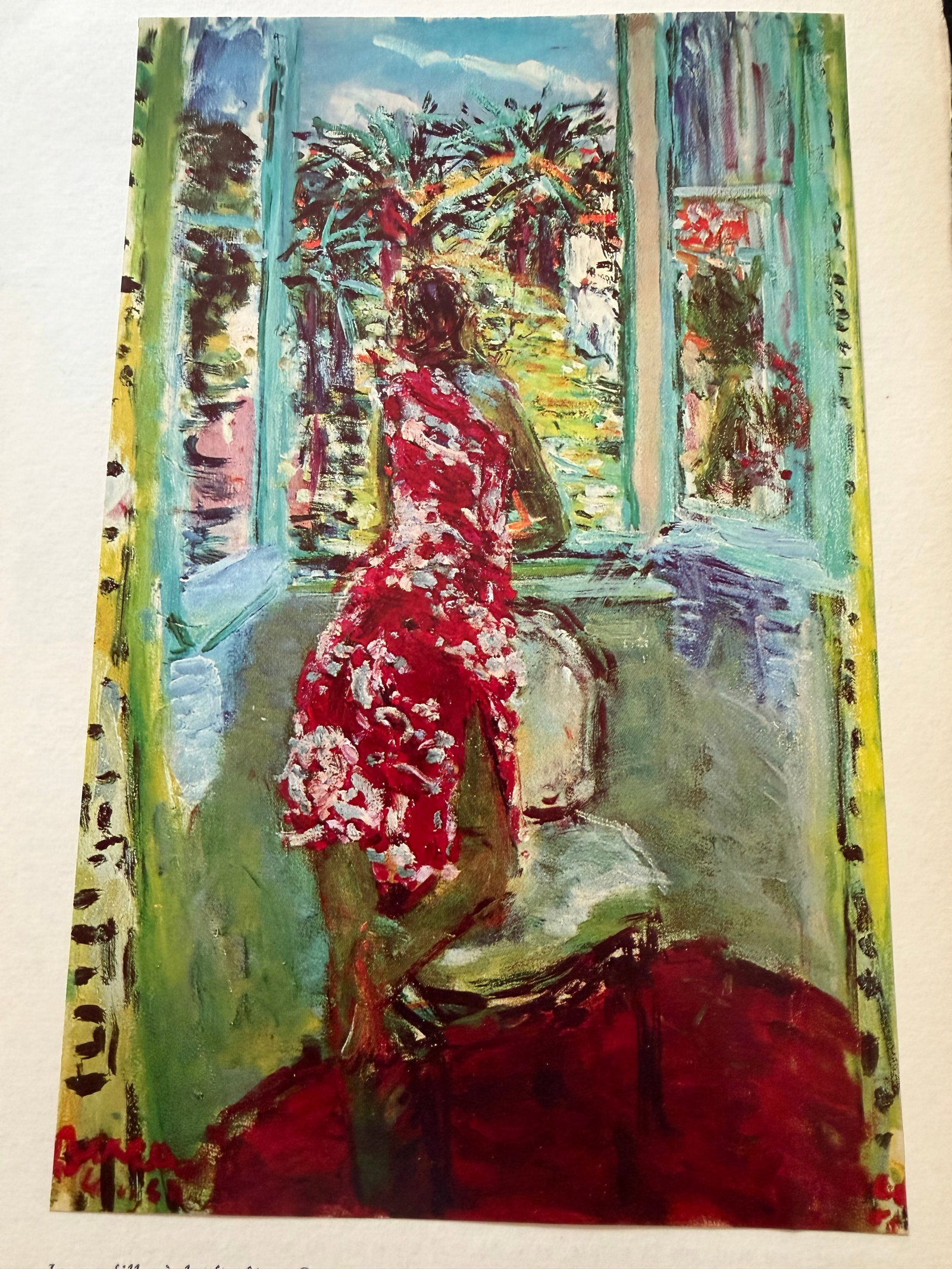 1964 Original Small Print of Dimitrie Berea's "Jeune Fille A La Fenetre" - 2