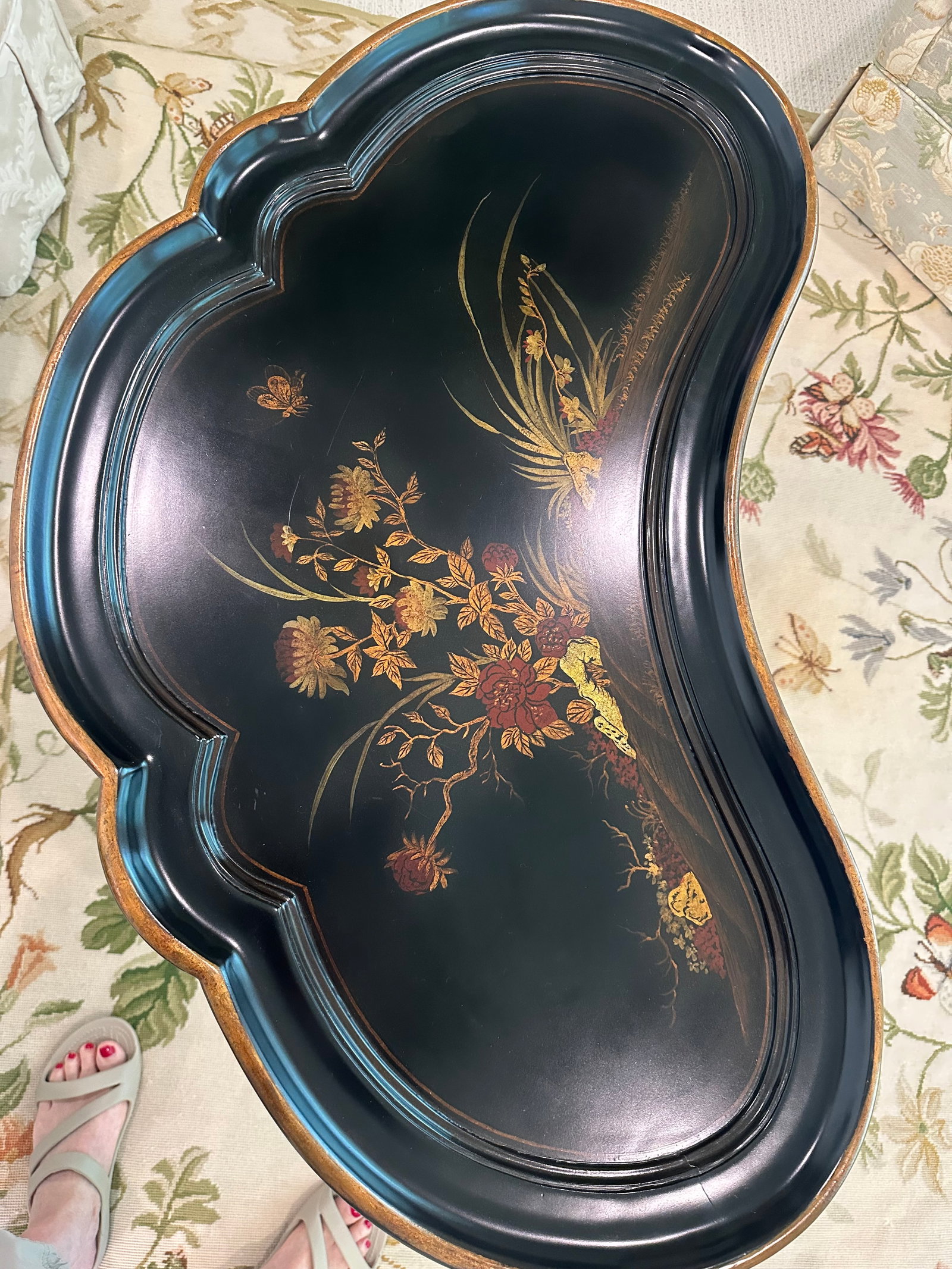 1960s Maitland-Smith Hand-Painted Accent Table - 5