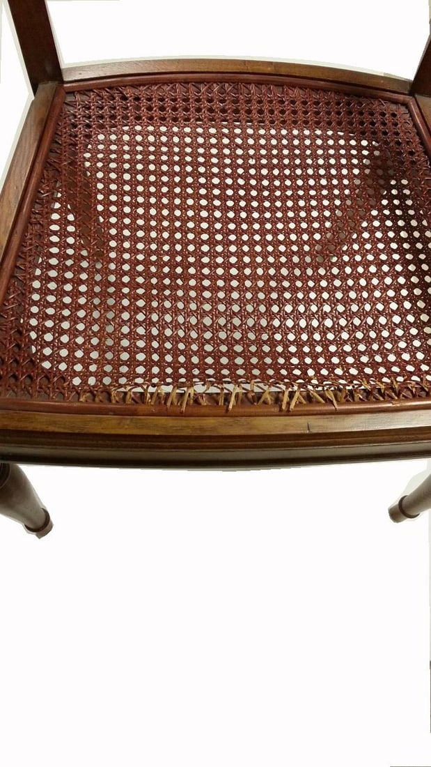 Vintage Woven Rattan Armchairs - a Pair - 3