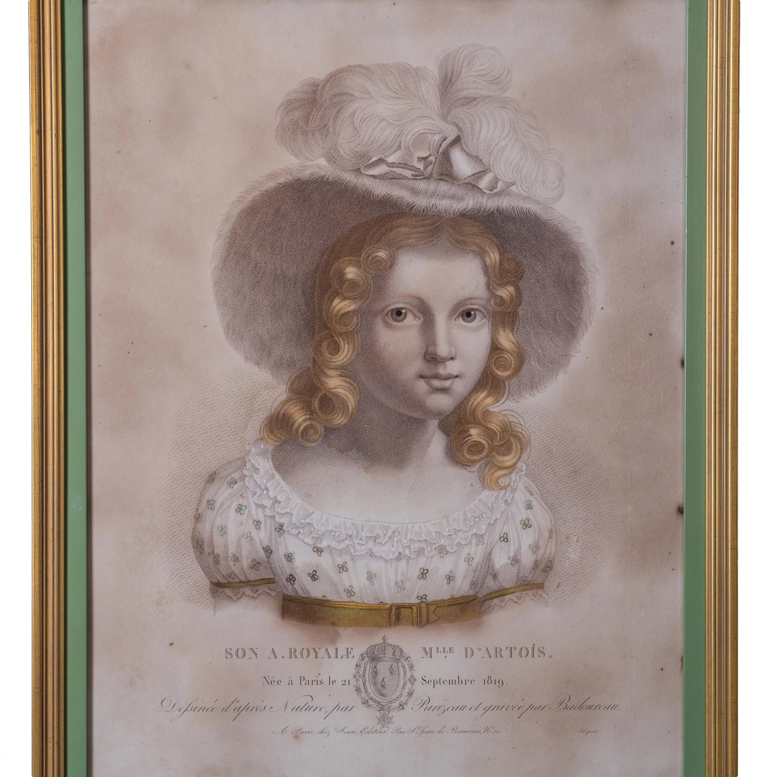 Prince Henri, Count of Chambord and Princess Louise D'Artois Engravings, C.1825 - 3