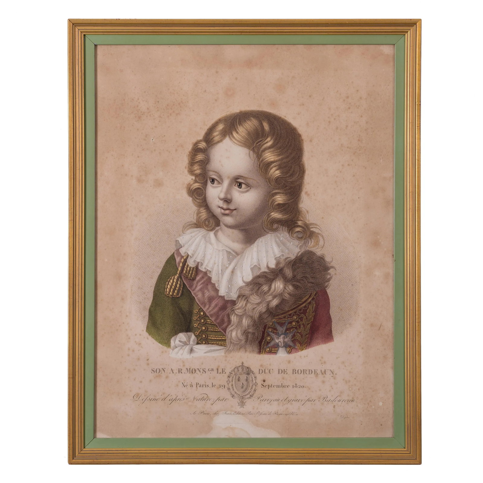 Prince Henri, Count of Chambord and Princess Louise D'Artois Engravings, C.1825 - 4
