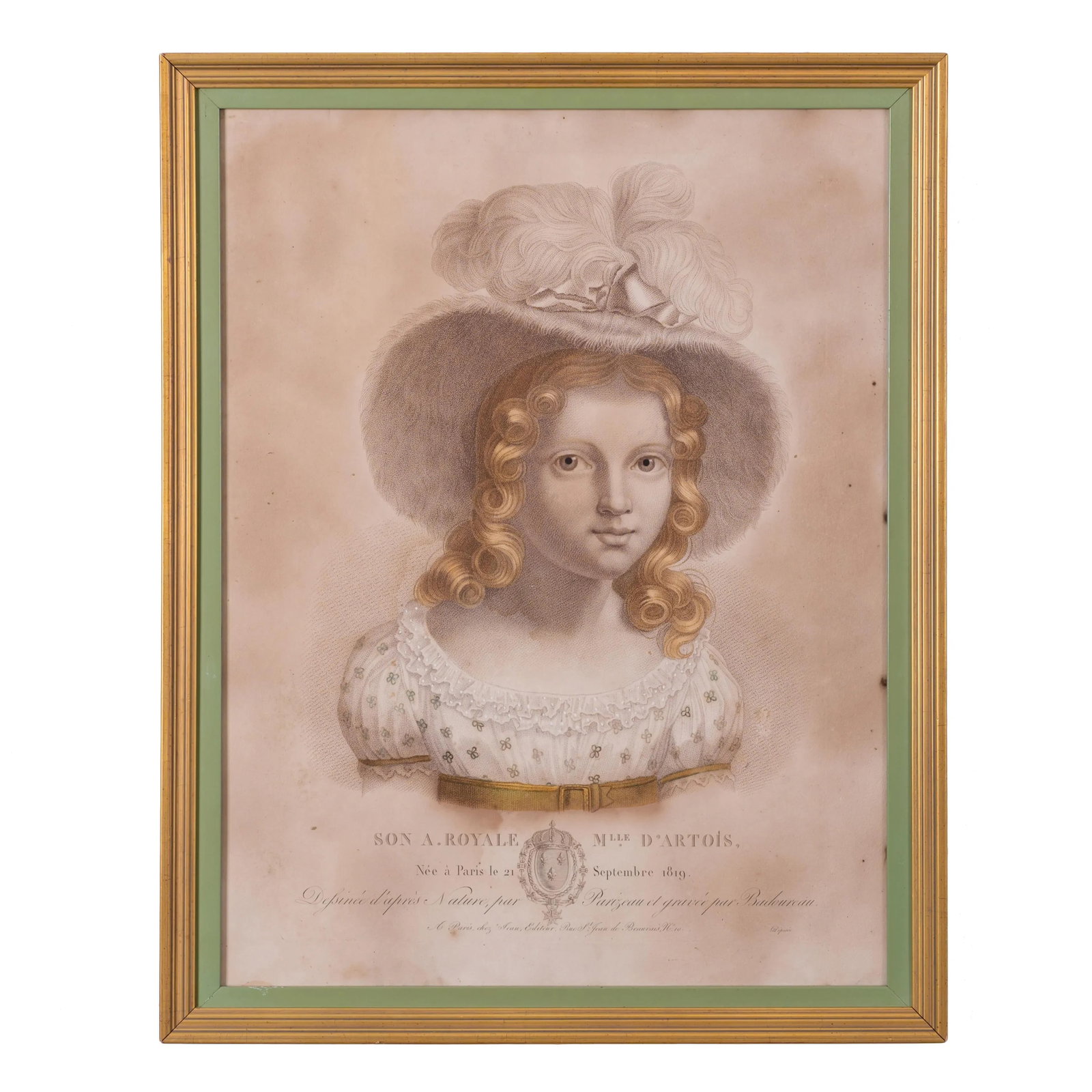 Prince Henri, Count of Chambord and Princess Louise D'Artois Engravings, C.1825 - 6