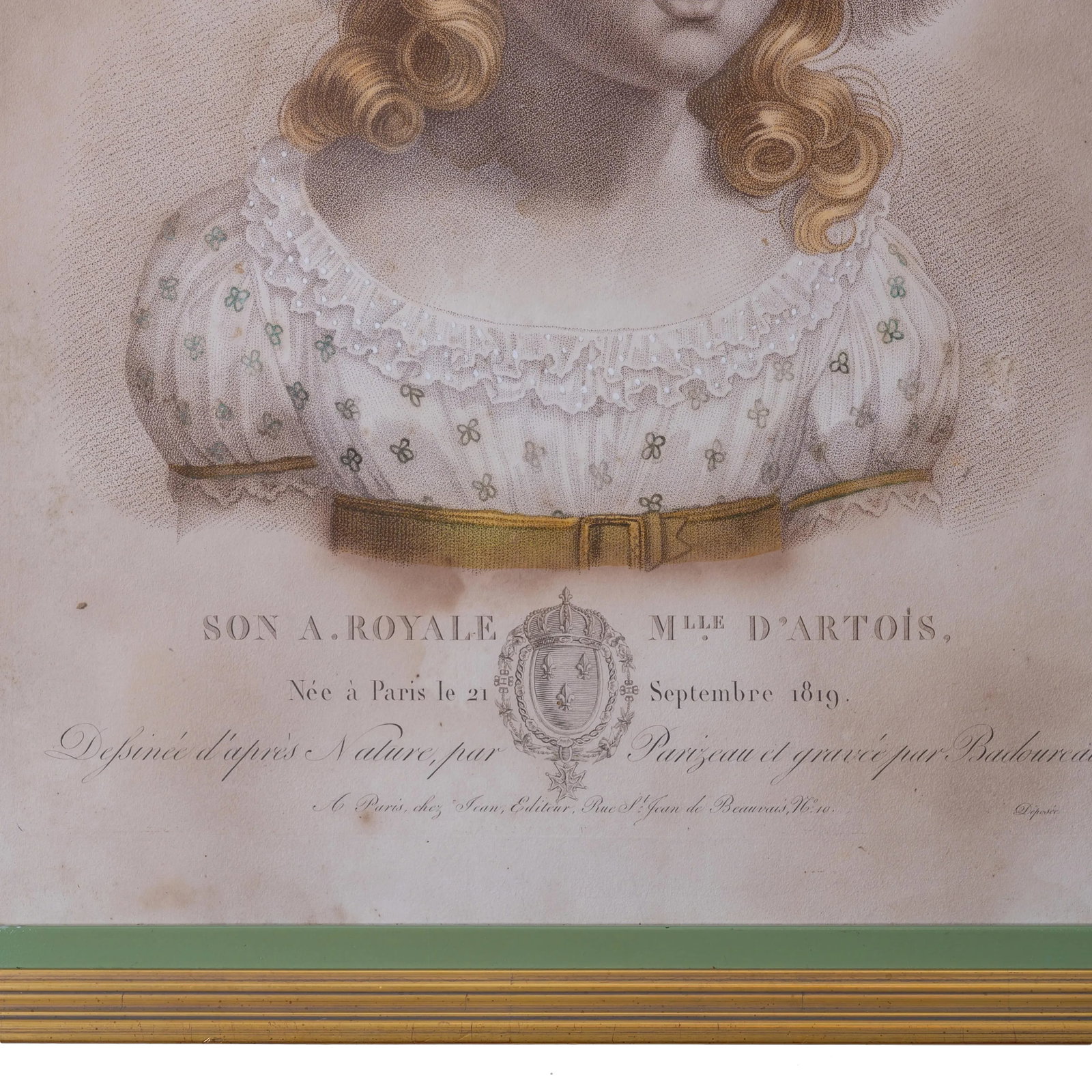 Prince Henri, Count of Chambord and Princess Louise D'Artois Engravings, C.1825 - 7