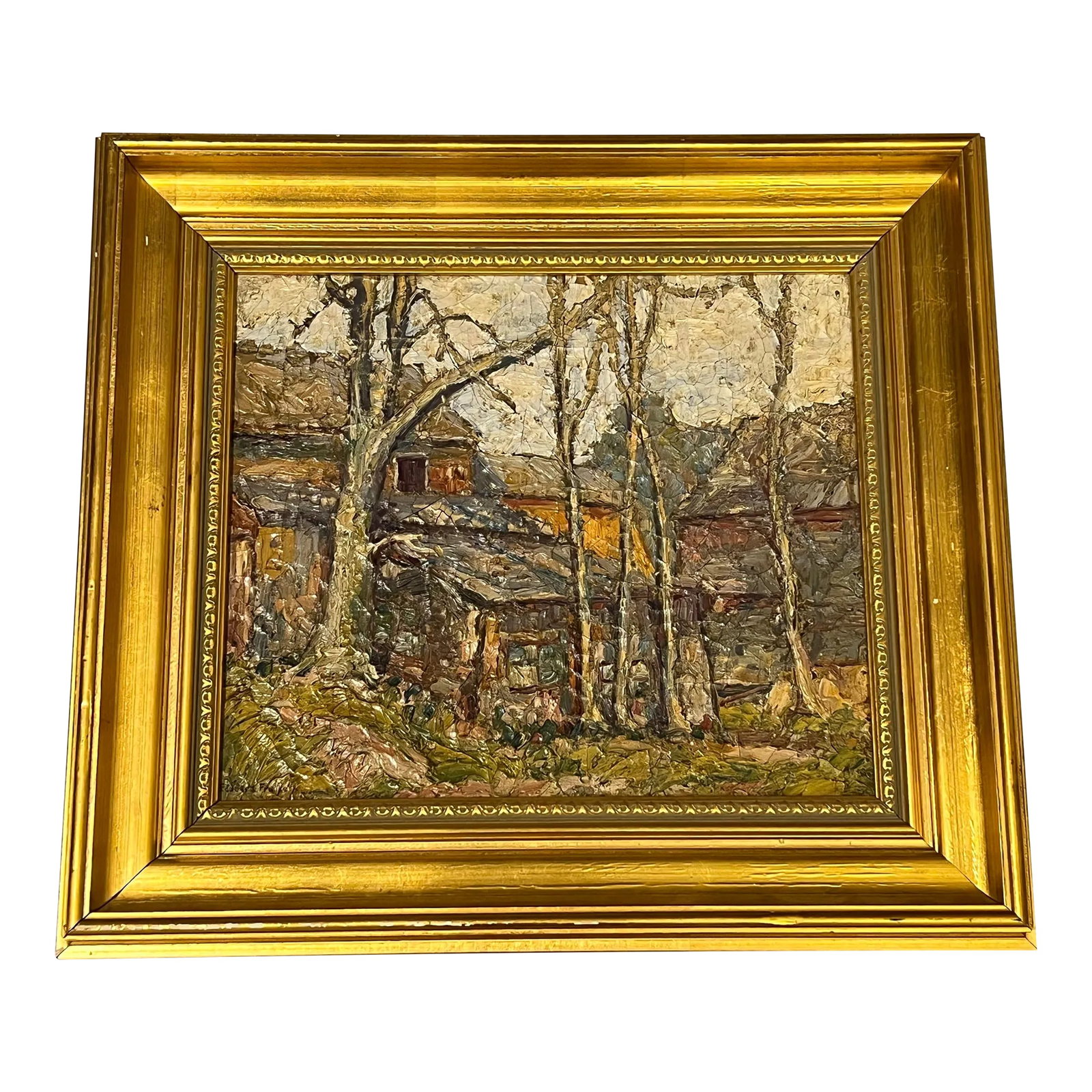 Edouard Franke "Chatham Mass, Farmscape" Antique American Impressionist Oil on Canvas (1 of 10)