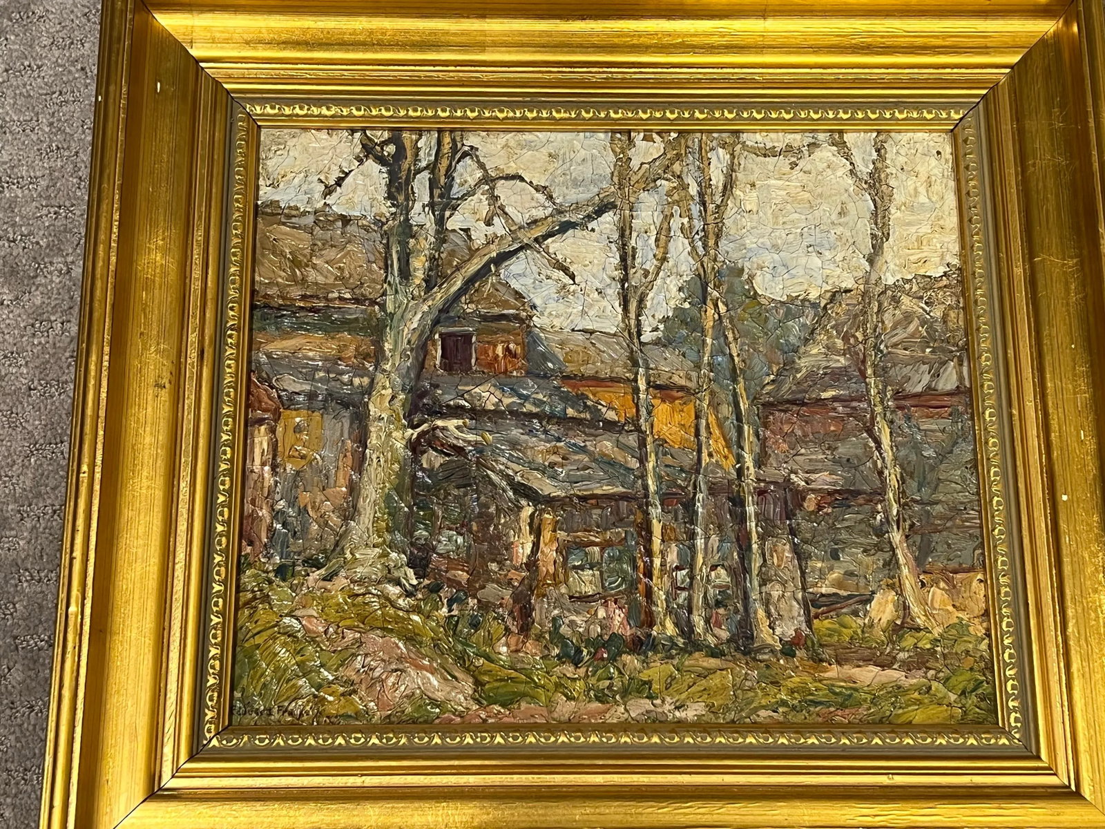 Edouard Franke "Chatham Mass, Farmscape" Antique American Impressionist Oil on Canvas - 2