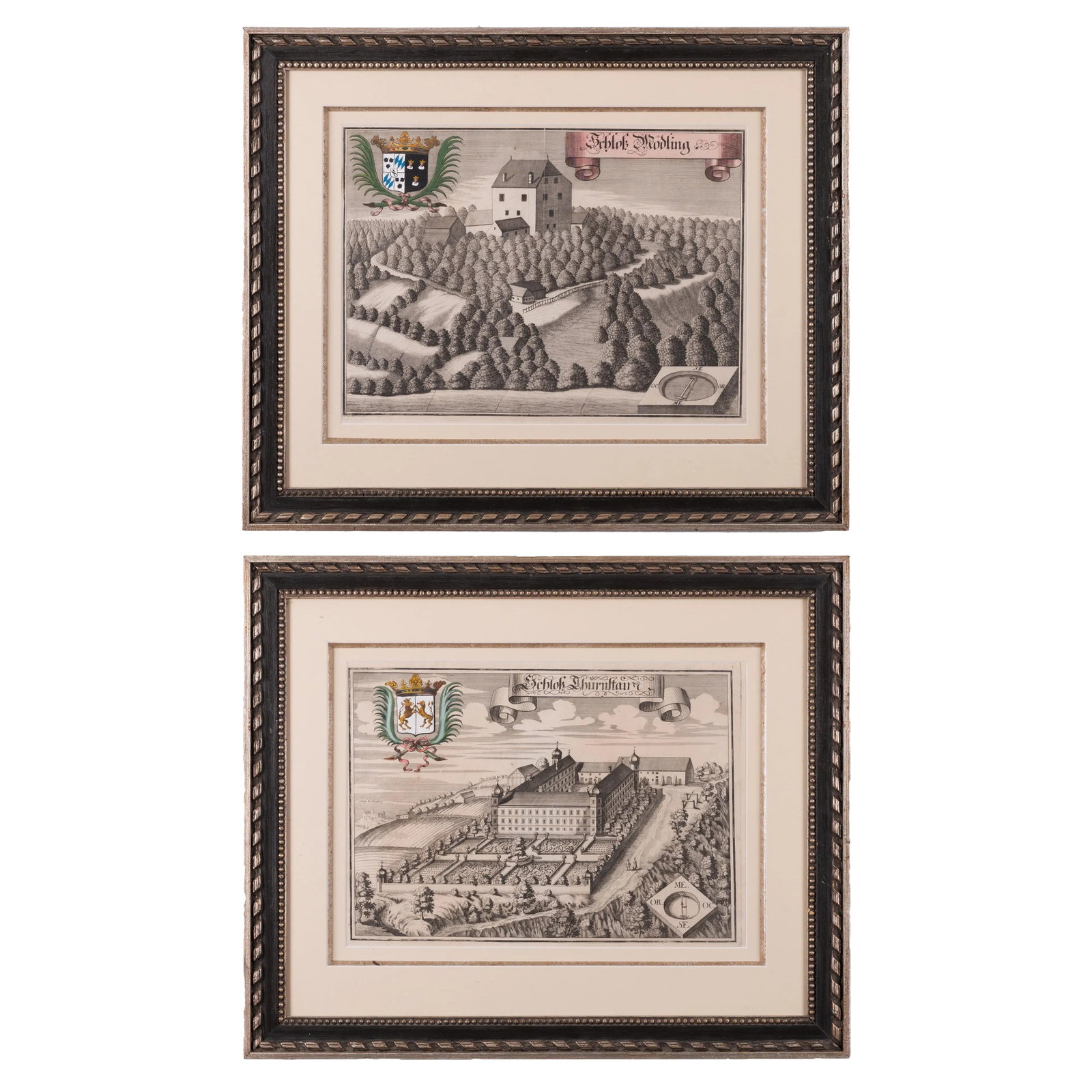 Michael Wening - German Manor House Engravings - a Pair - 9