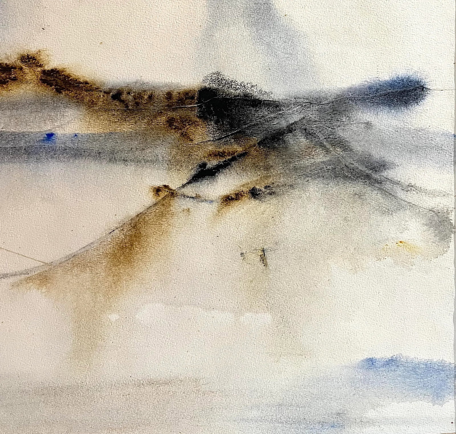 1973 Abstract Napa Valley Landscape Watercolor by Anne Breiholz - 7