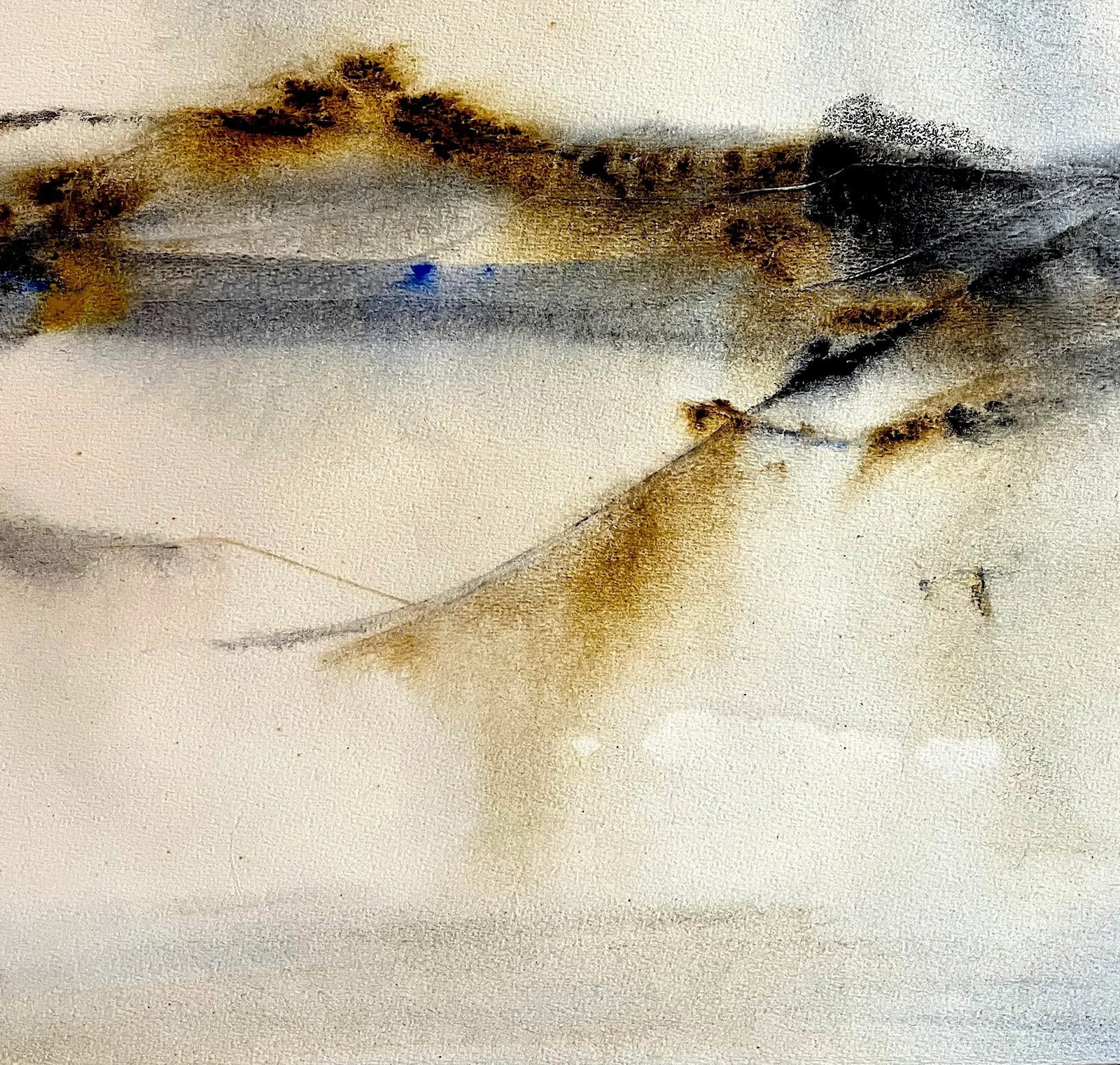1973 Abstract Napa Valley Landscape Watercolor by Anne Breiholz - 8