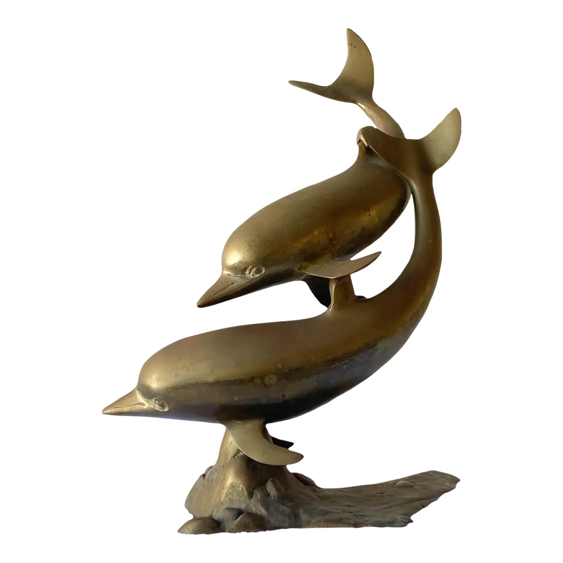 Mid Century Modern Brass Dolphins Sculpture (1 of 8)