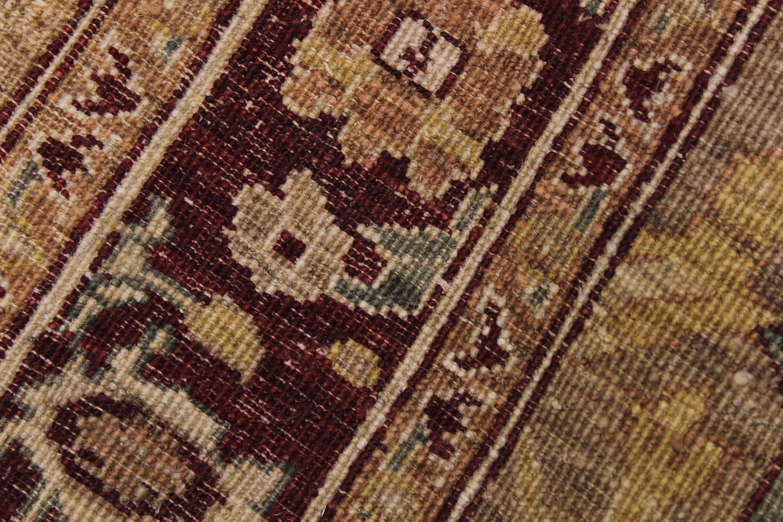 Ziegler Nikia Dark Tan/Dark Red Wool Runner Rug- 3'10'' X 13'1'' - 8