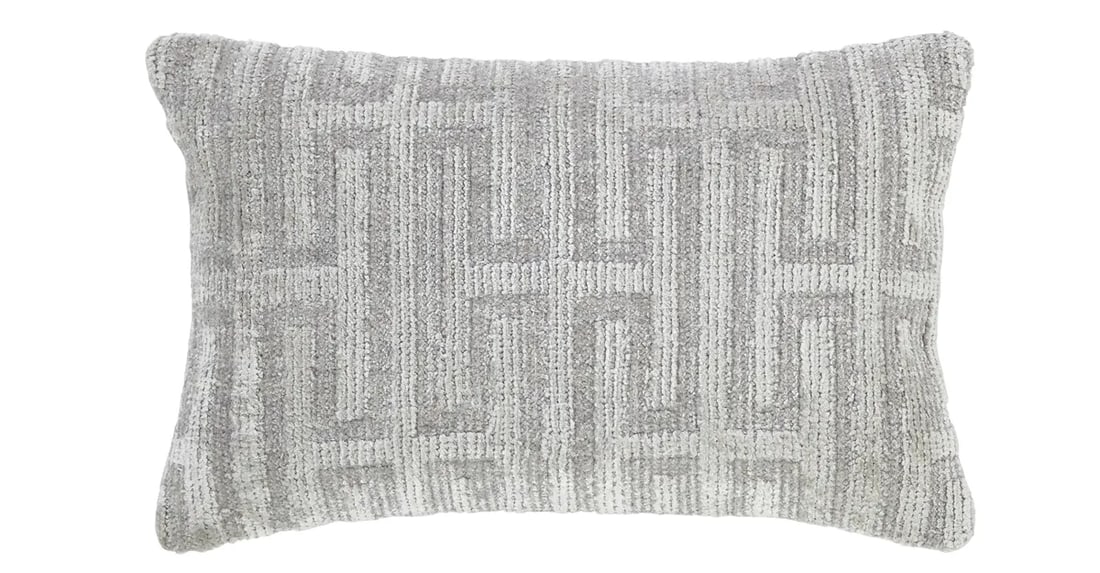 Modern Pearl Gray Geometric Throw Pillow - 2