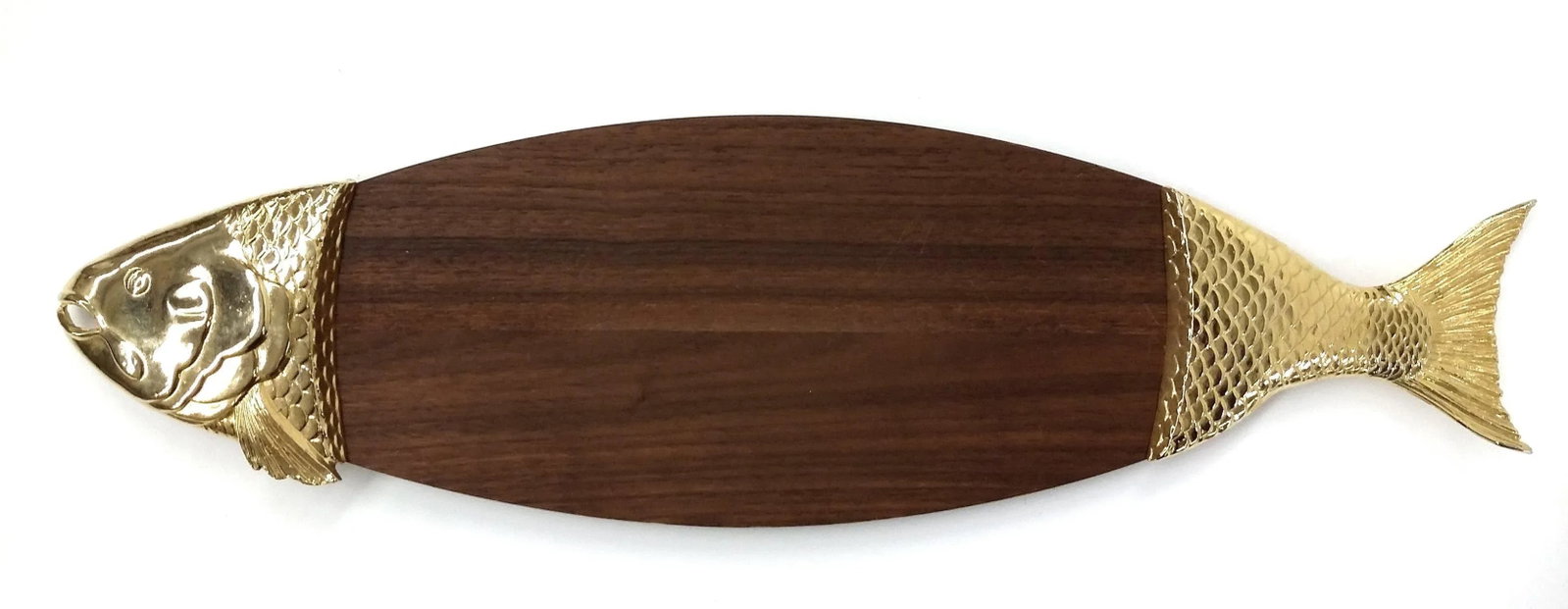 Ted Arnold Wood & Gold Serving Platter - 12