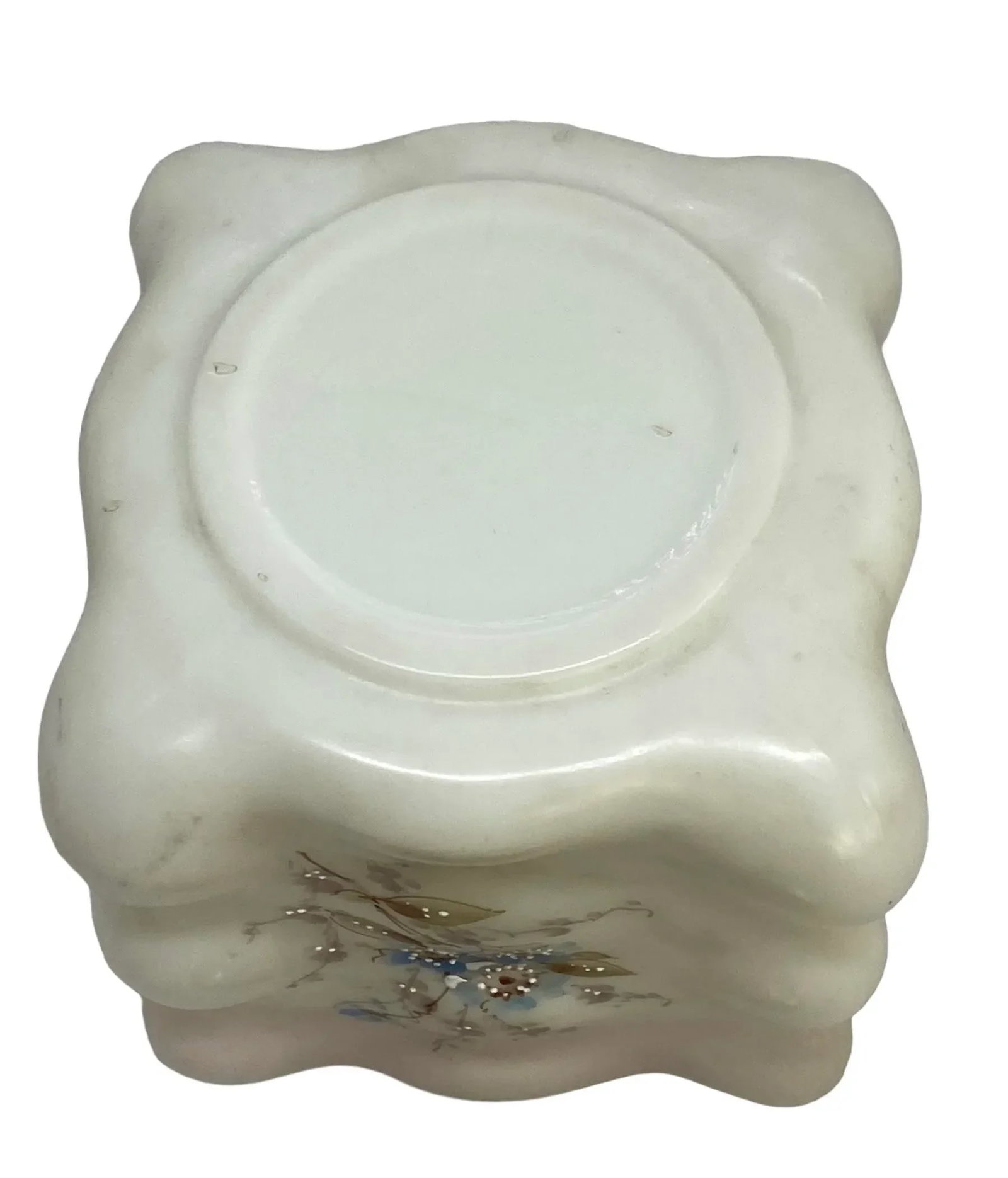 Late 19th Century C.F. Monroe Glass Wavecrest Floral Decorated Opal Ware Biscuit Cracker Barrel With - 8