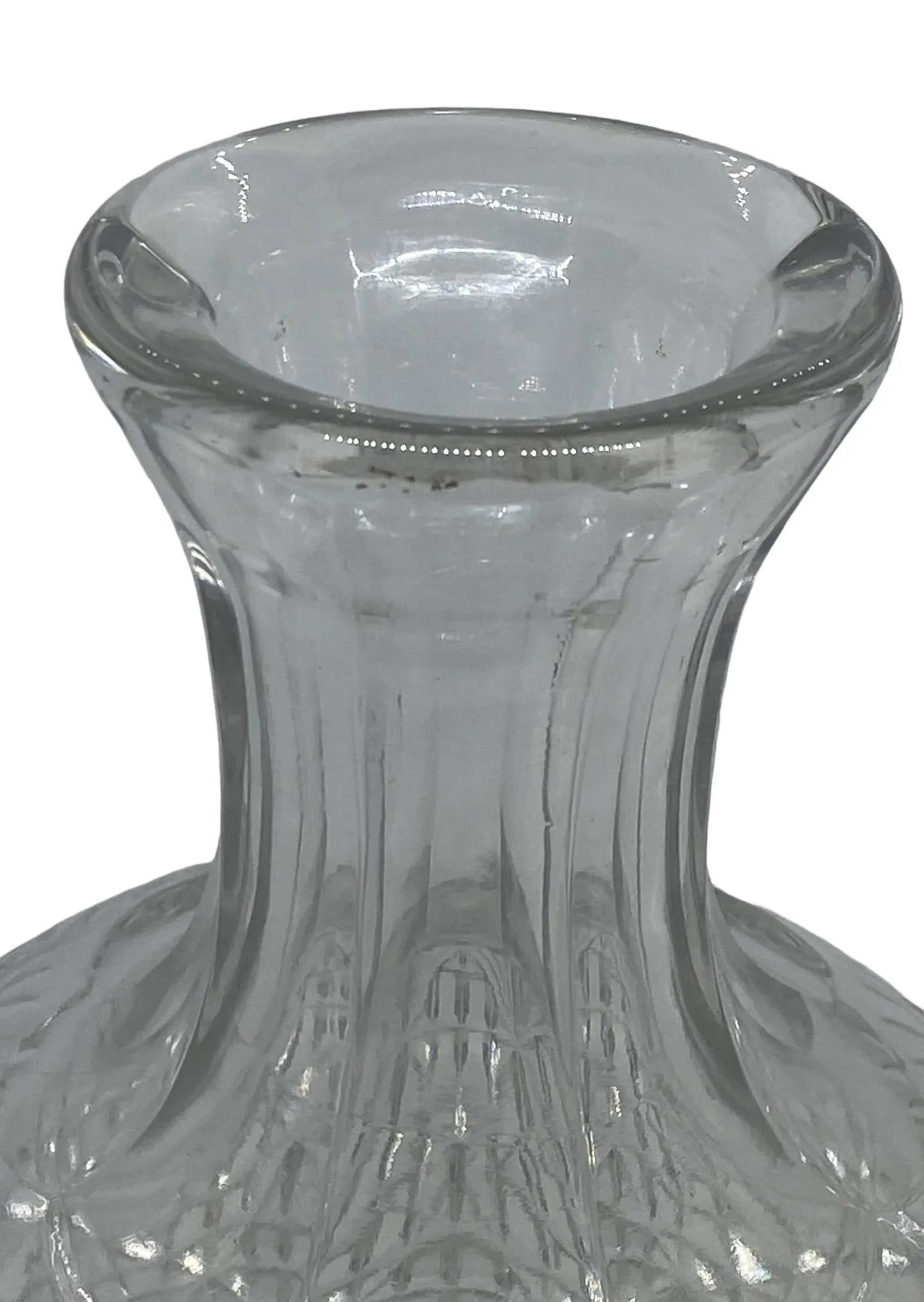 Early 20th Century American Brilliant Period Hand Cut Crystal Glass Decanter Carafe With Pineapple D - 10
