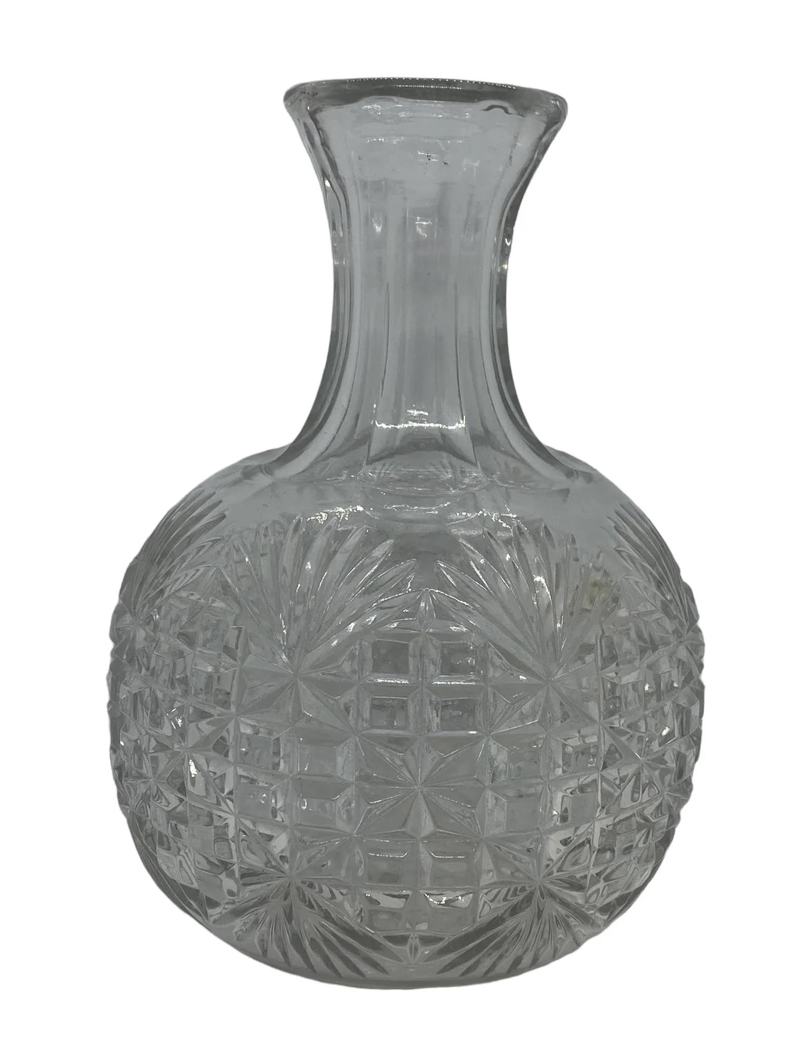 Early 20th Century American Brilliant Period Hand Cut Crystal Glass Decanter Carafe With Pineapple D - 12