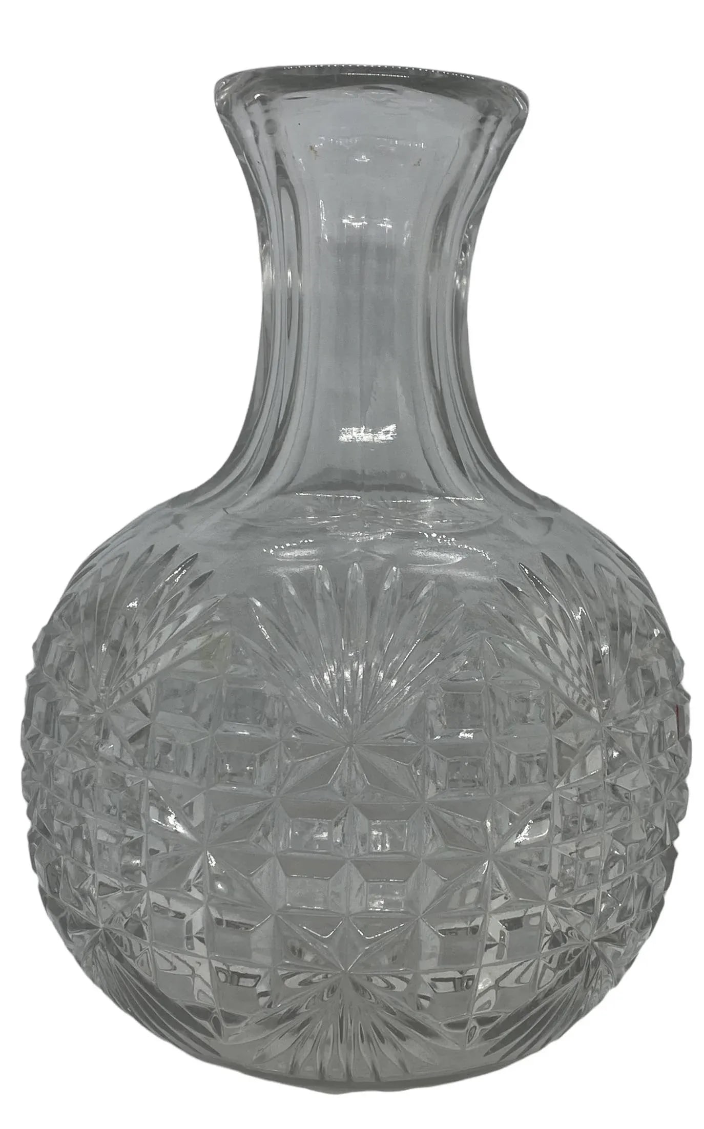 Early 20th Century American Brilliant Period Hand Cut Crystal Glass Decanter Carafe With Pineapple D - 3