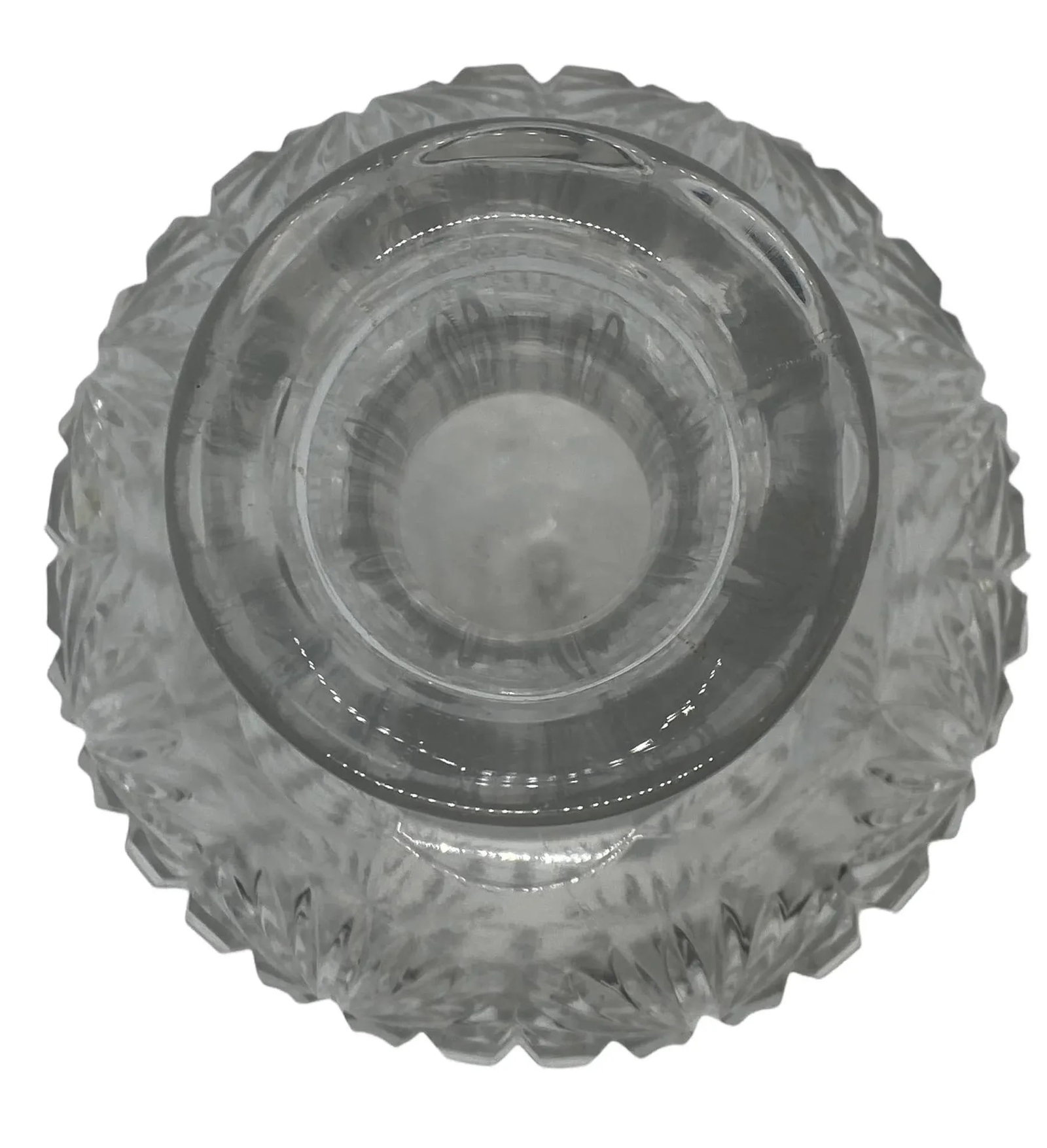 Early 20th Century American Brilliant Period Hand Cut Crystal Glass Decanter Carafe With Pineapple D - 5