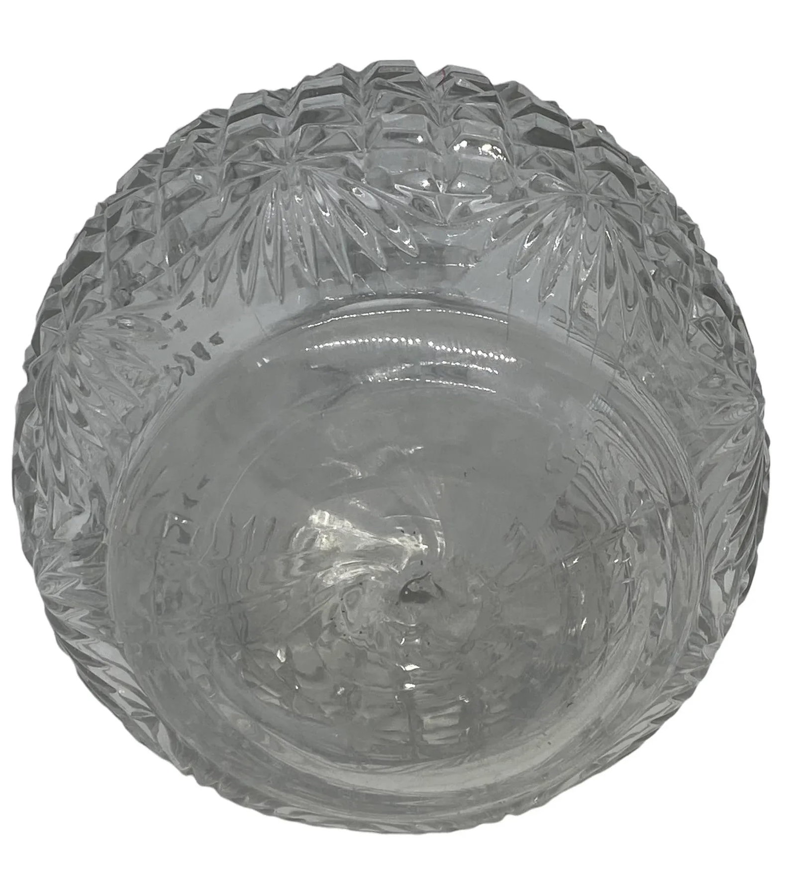 Early 20th Century American Brilliant Period Hand Cut Crystal Glass Decanter Carafe With Pineapple D - 6