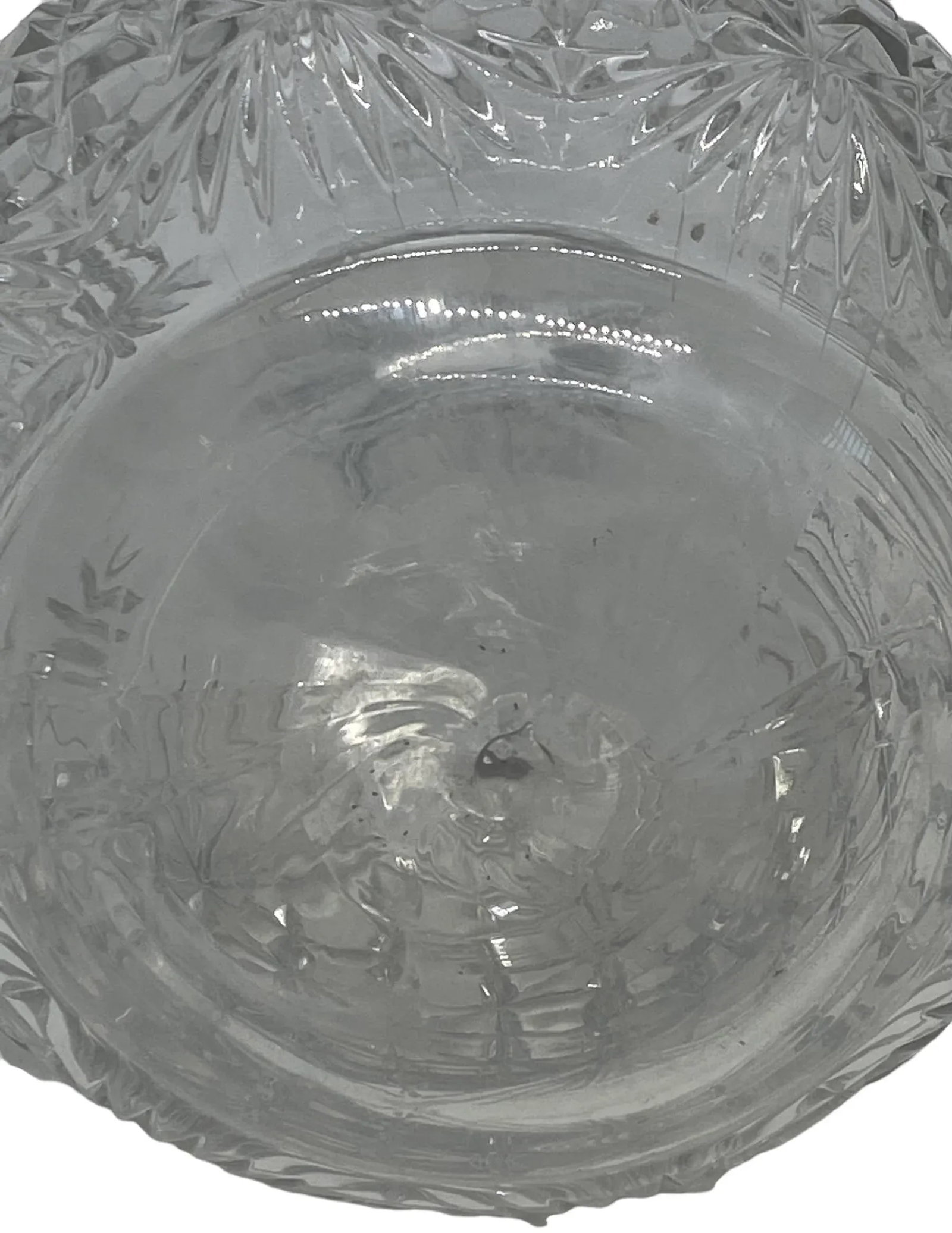 Early 20th Century American Brilliant Period Hand Cut Crystal Glass Decanter Carafe With Pineapple D - 8